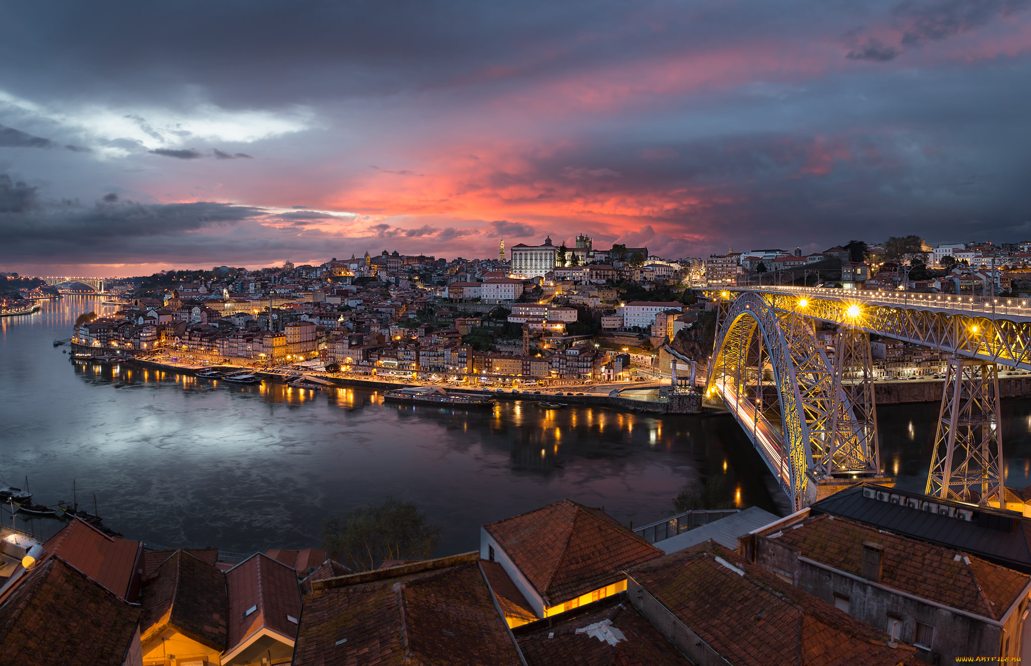porto, de, ponte, a, ponte, города, -, панорамы, мост, река
