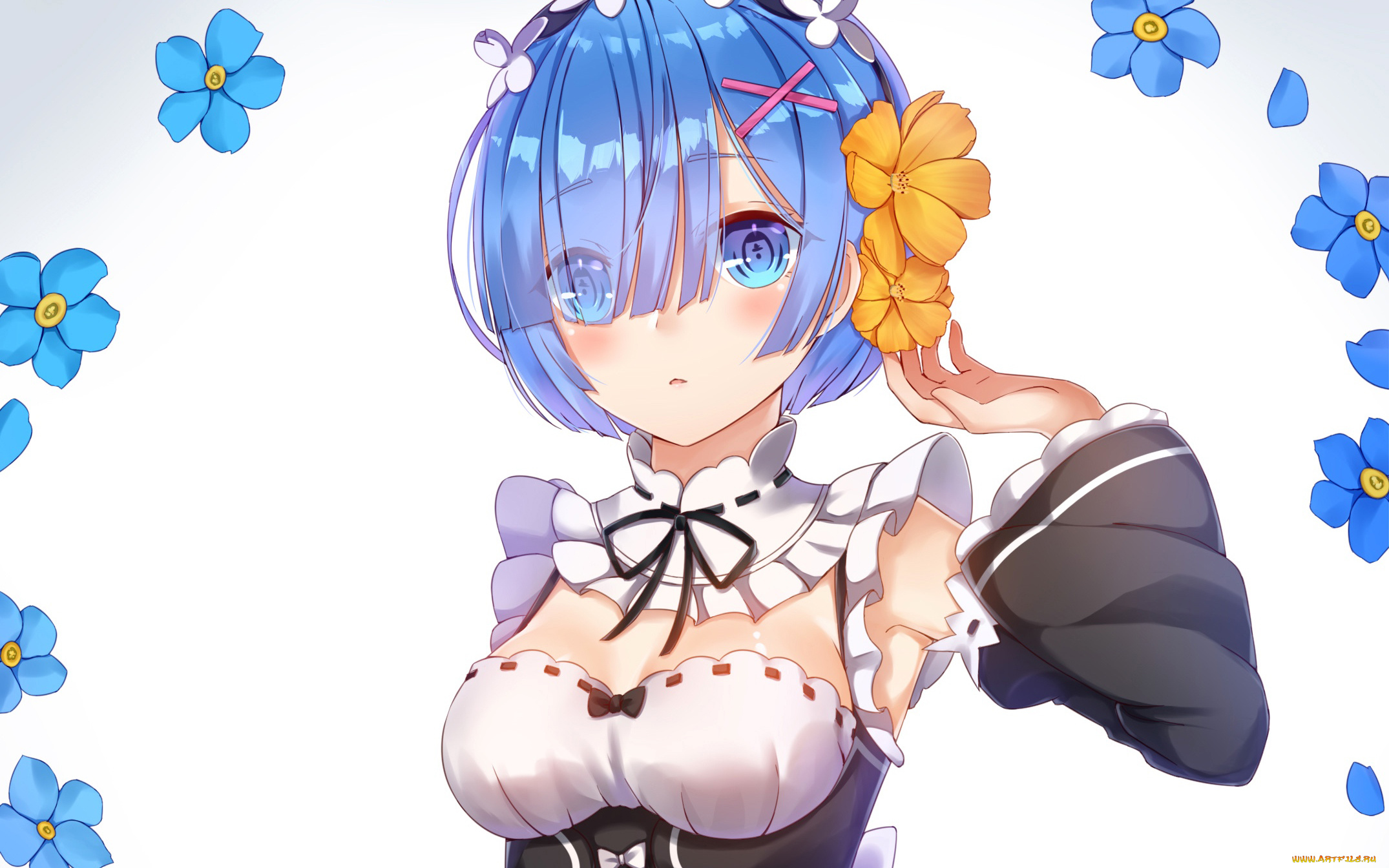 аниме, re, , zero, kara, hajimeru, isekai, seikatsu, девушка, фон, взгляд