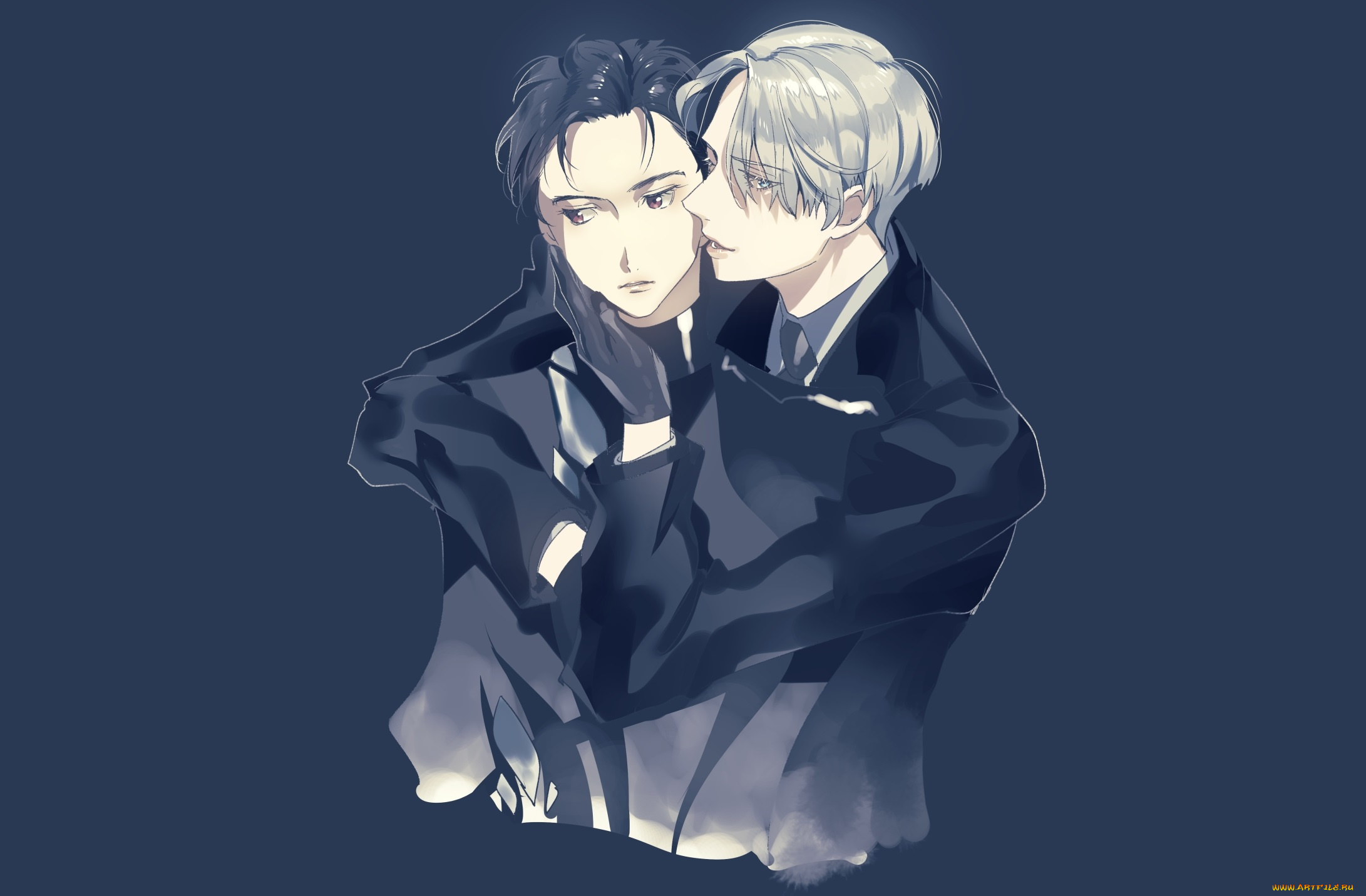 аниме, yuri, on, ice, victor, nikiforov, katsuki, yuuri