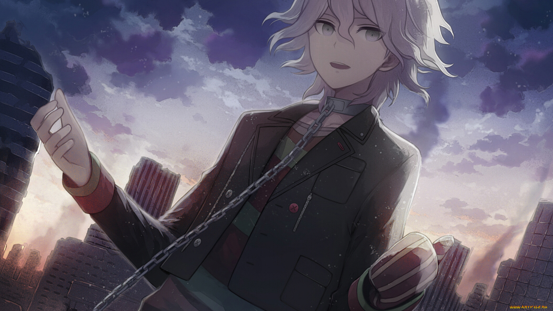 аниме, danganronpa, парень