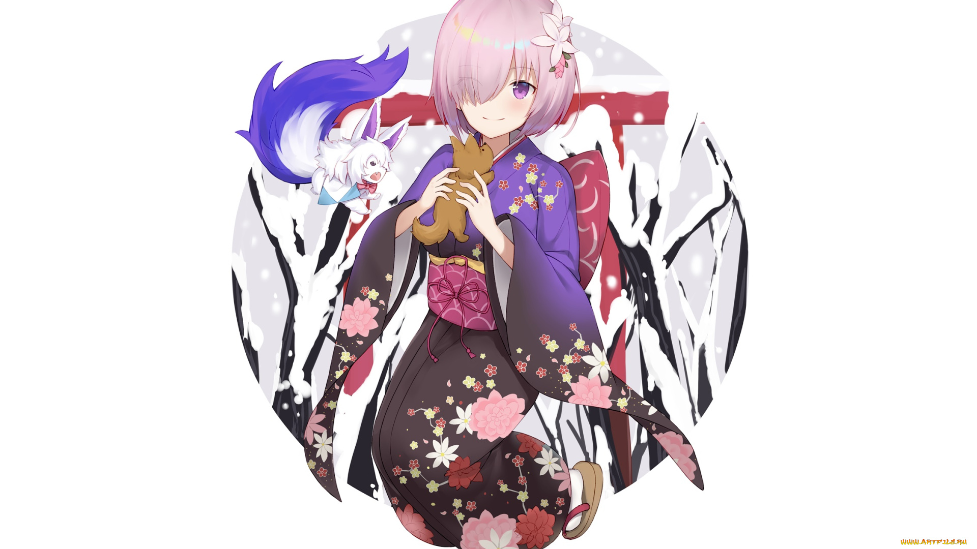 аниме, fate, stay, night, фон, взгляд, девушка