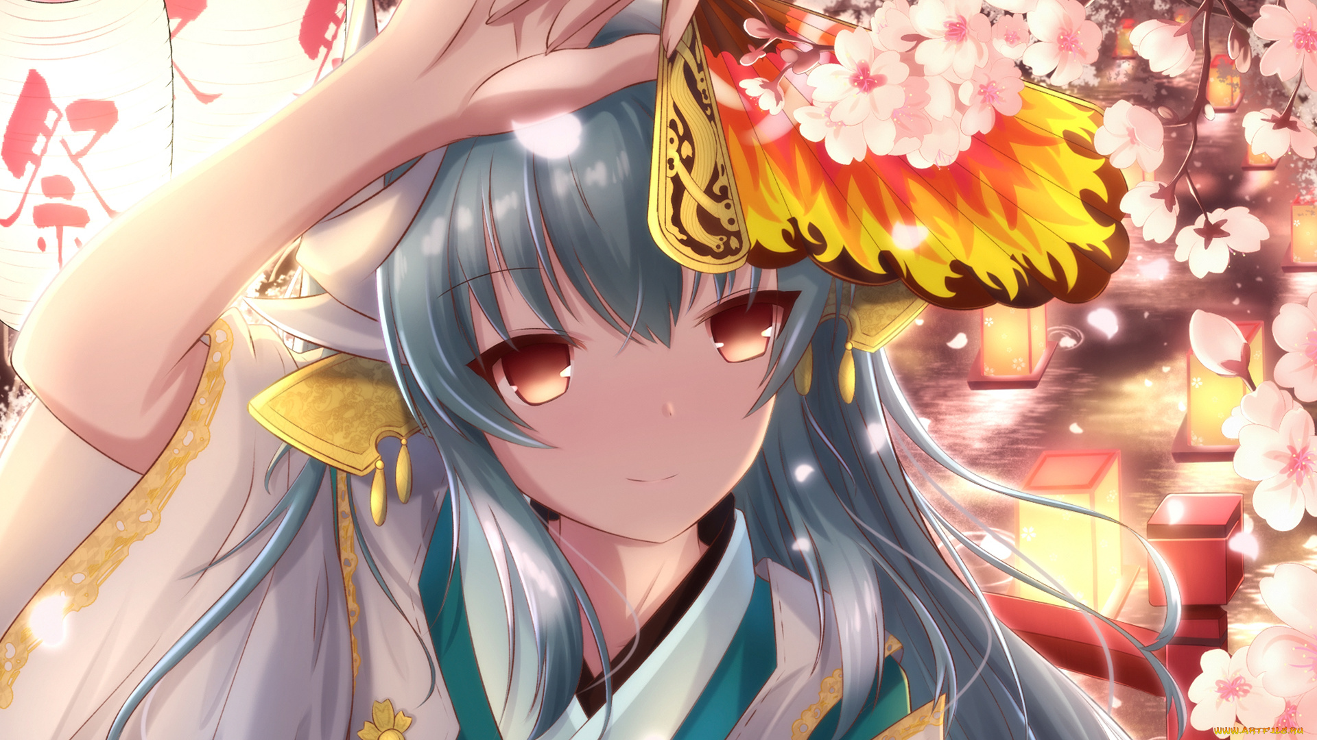 аниме, fate, stay, night, взгляд, фон, девушка