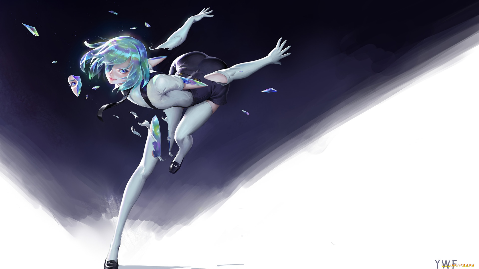 аниме, houseki, no, kuni, девушка