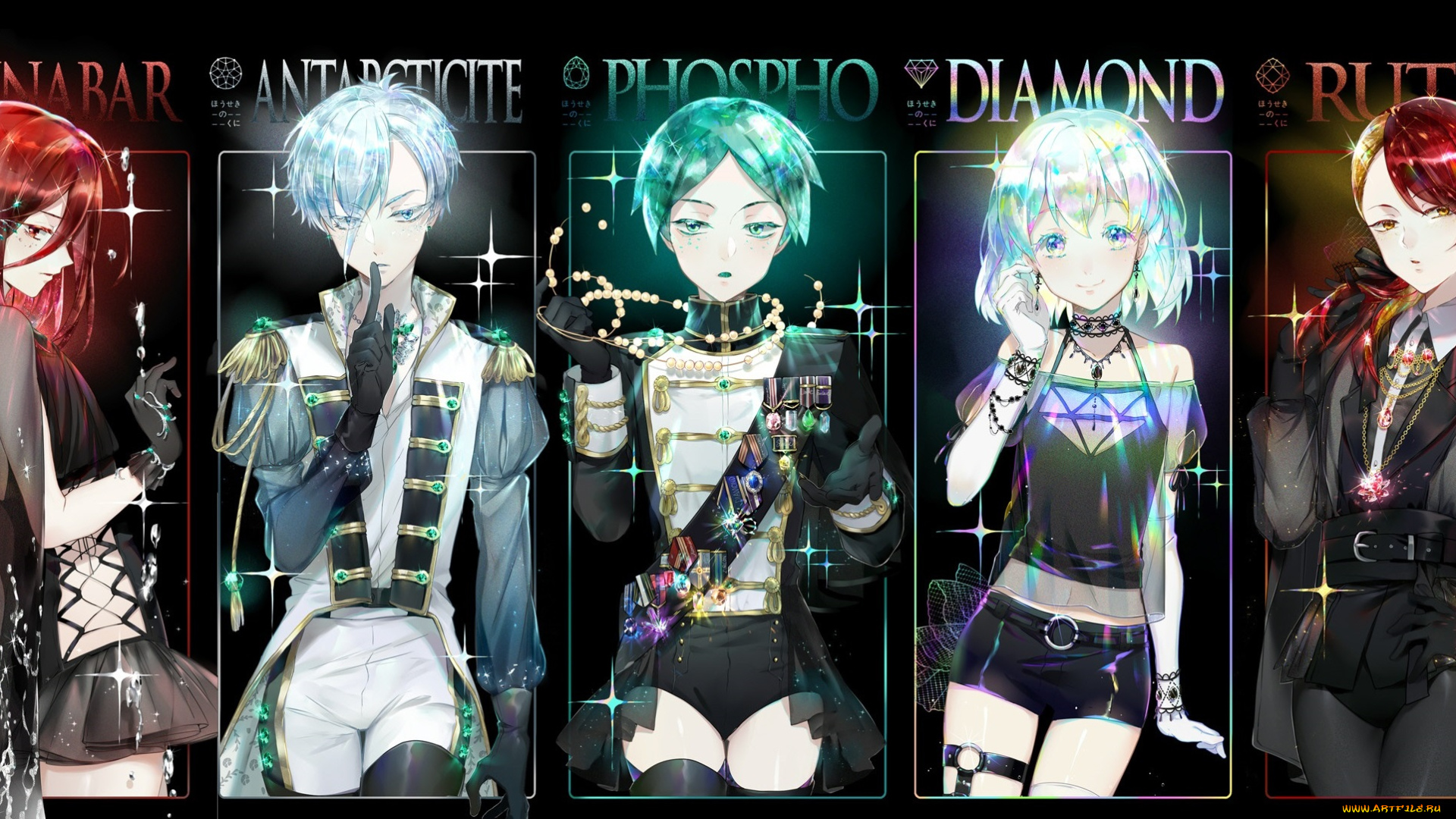 аниме, houseki, no, kuni, персонажи