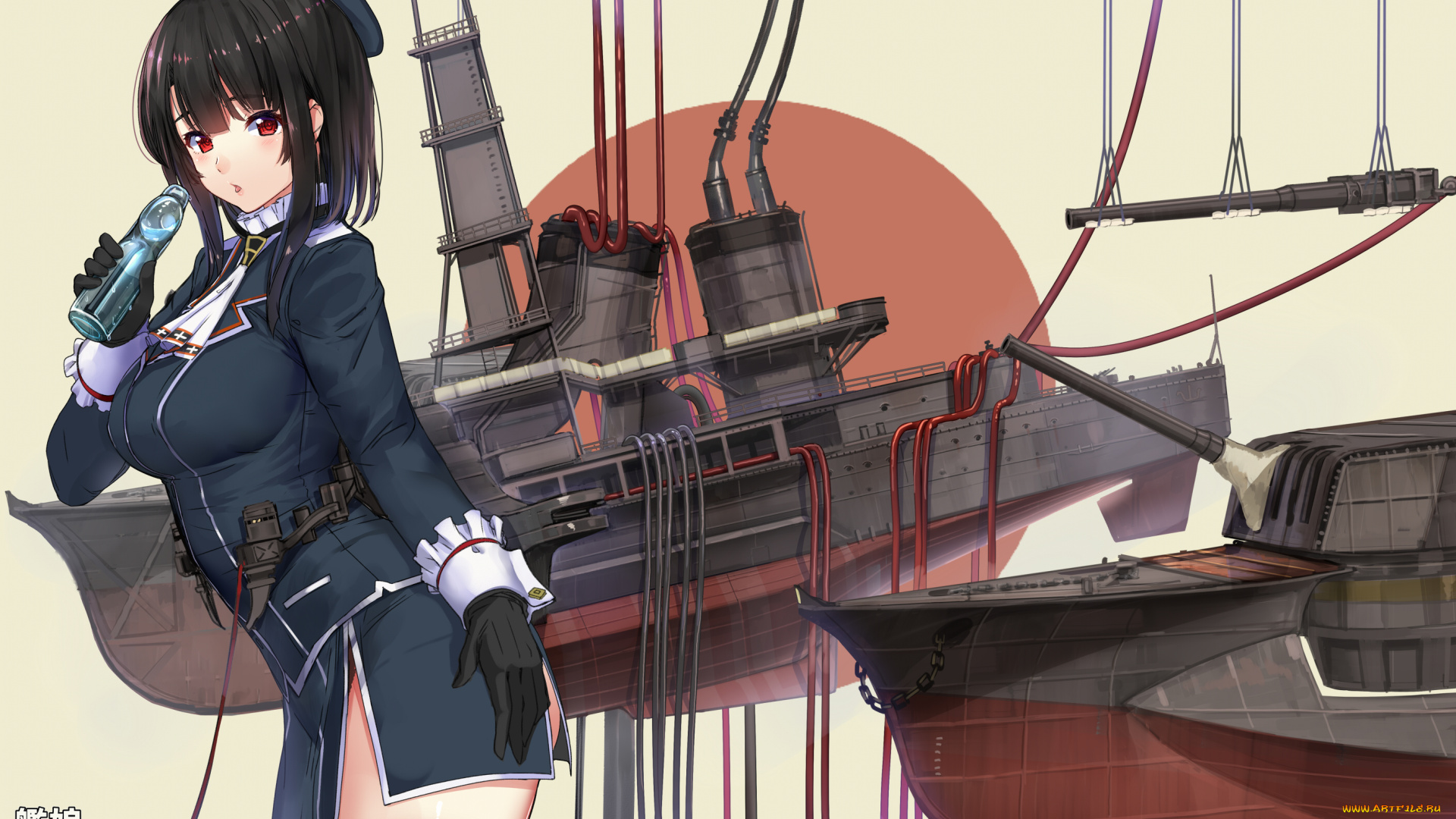 аниме, kantai, collection, takao