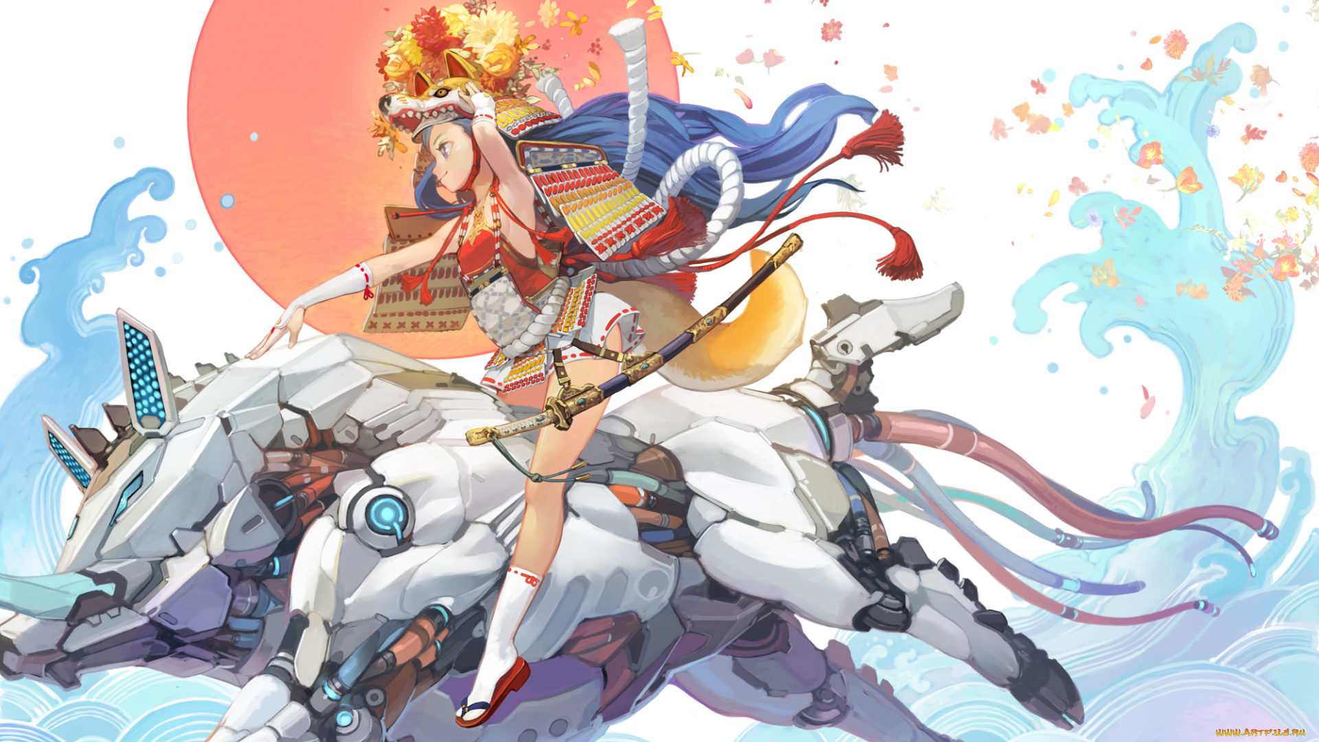 аниме, оружие, , техника, , технологии, девушка