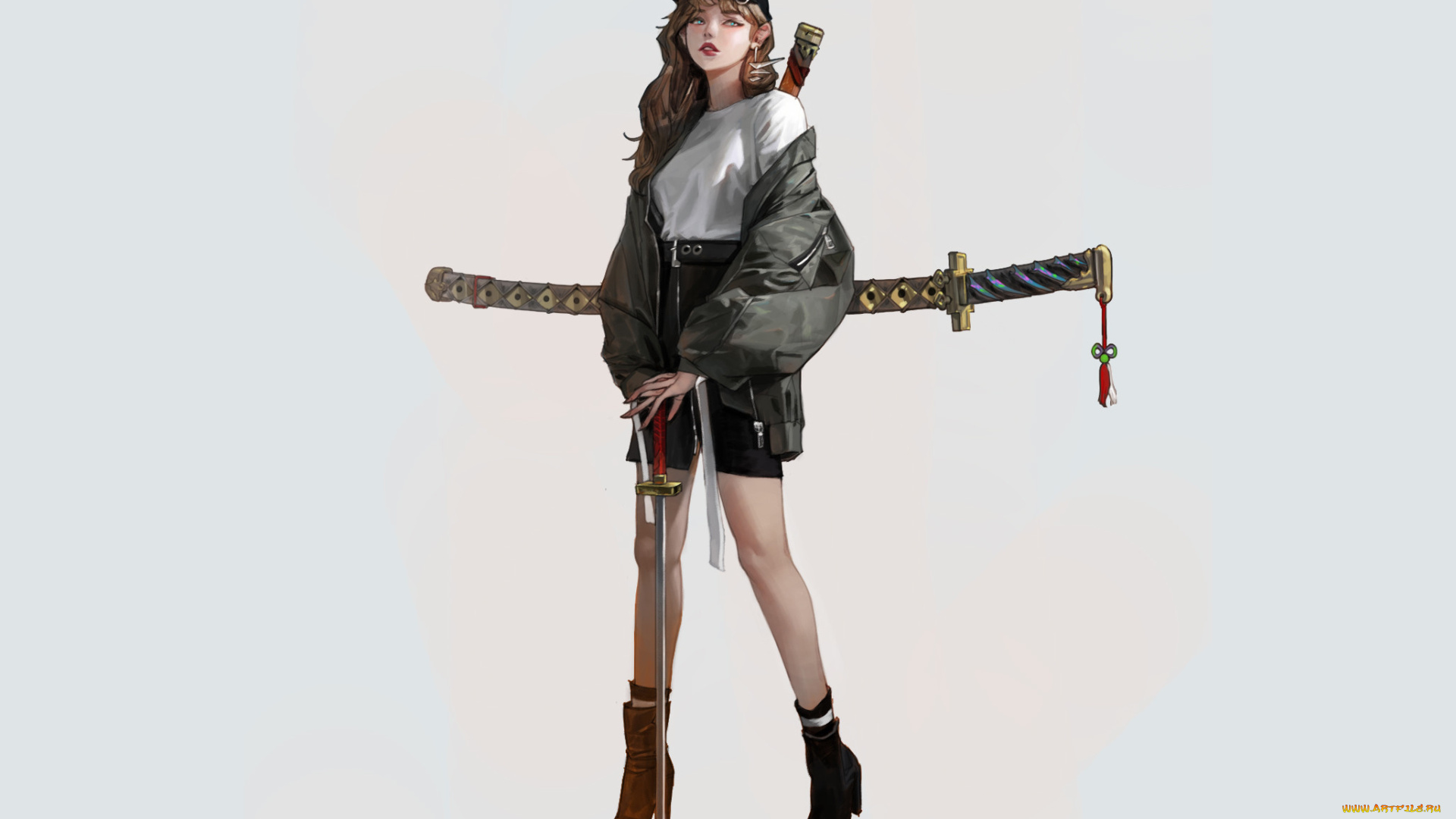 аниме, оружие, , техника, , технологии, девушка