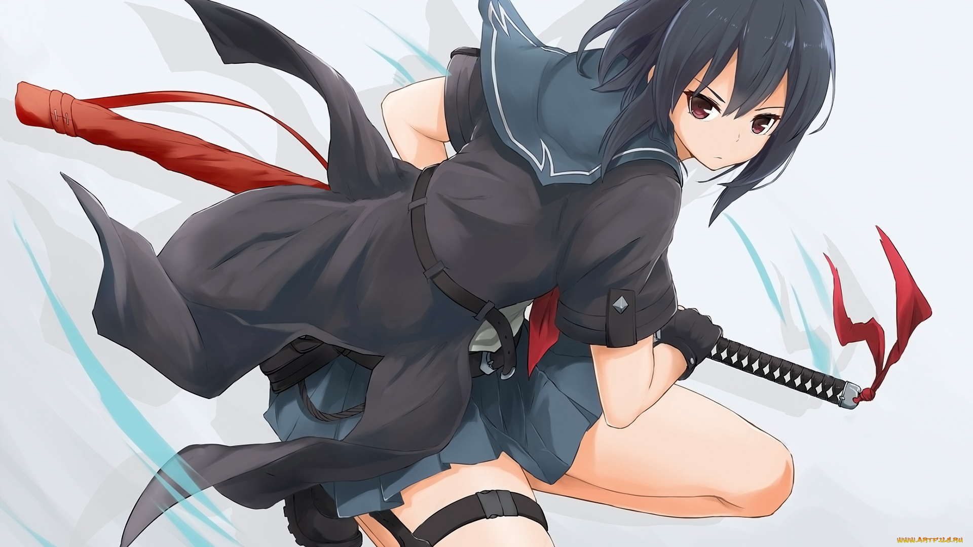 аниме, оружие, , техника, , технологии, девушка, взгляд, фон