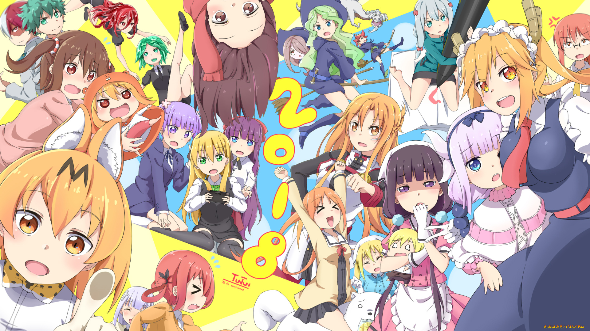 аниме, unknown, , другое, , фон, девушки, взгляд