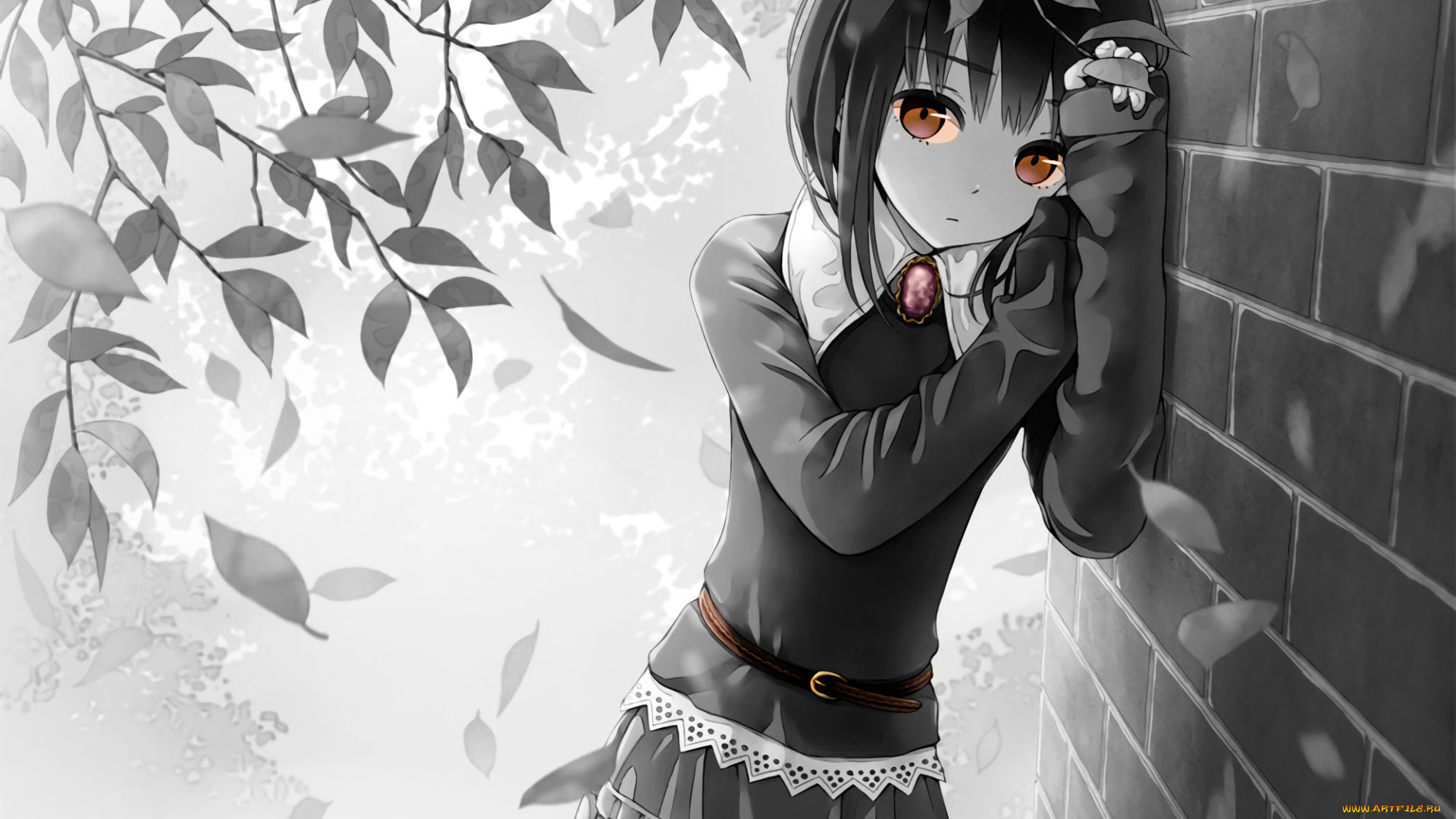 аниме, unknown, , другое, , фон, взгляд, девушка