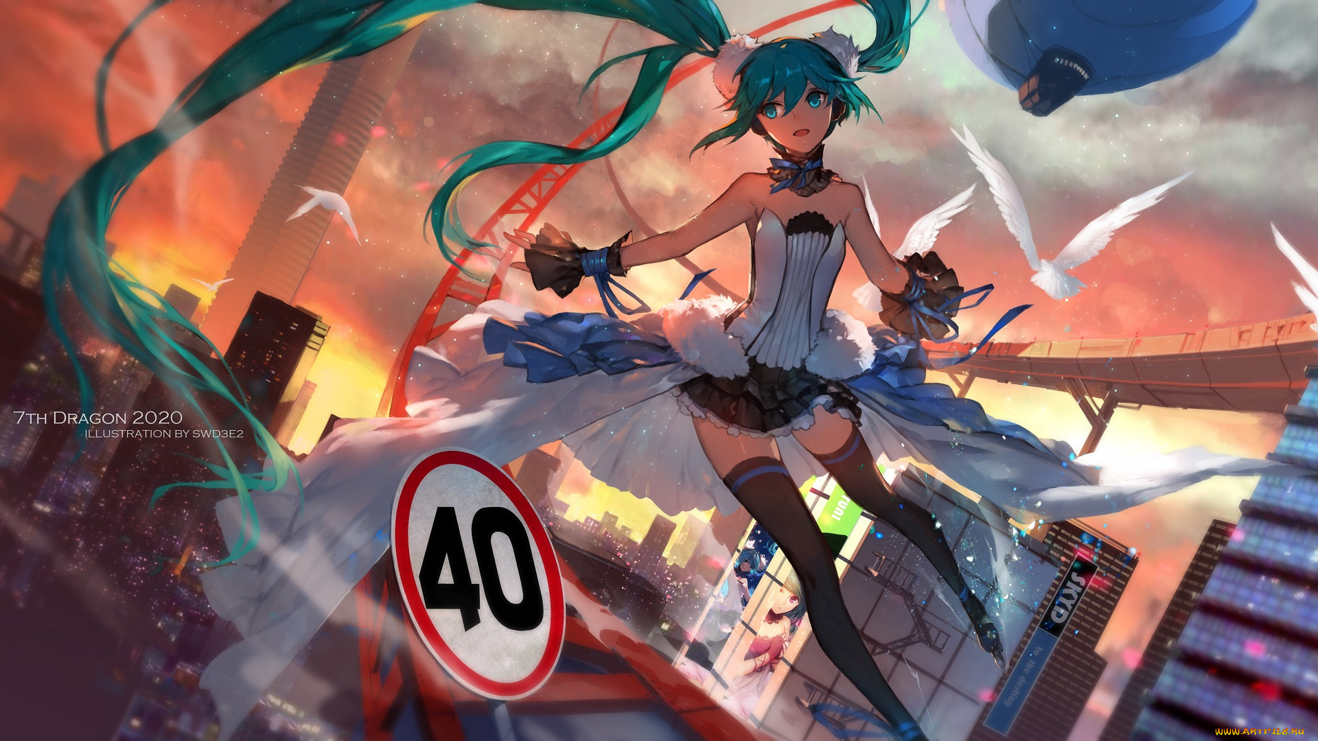аниме, vocaloid, hatsune, miku
