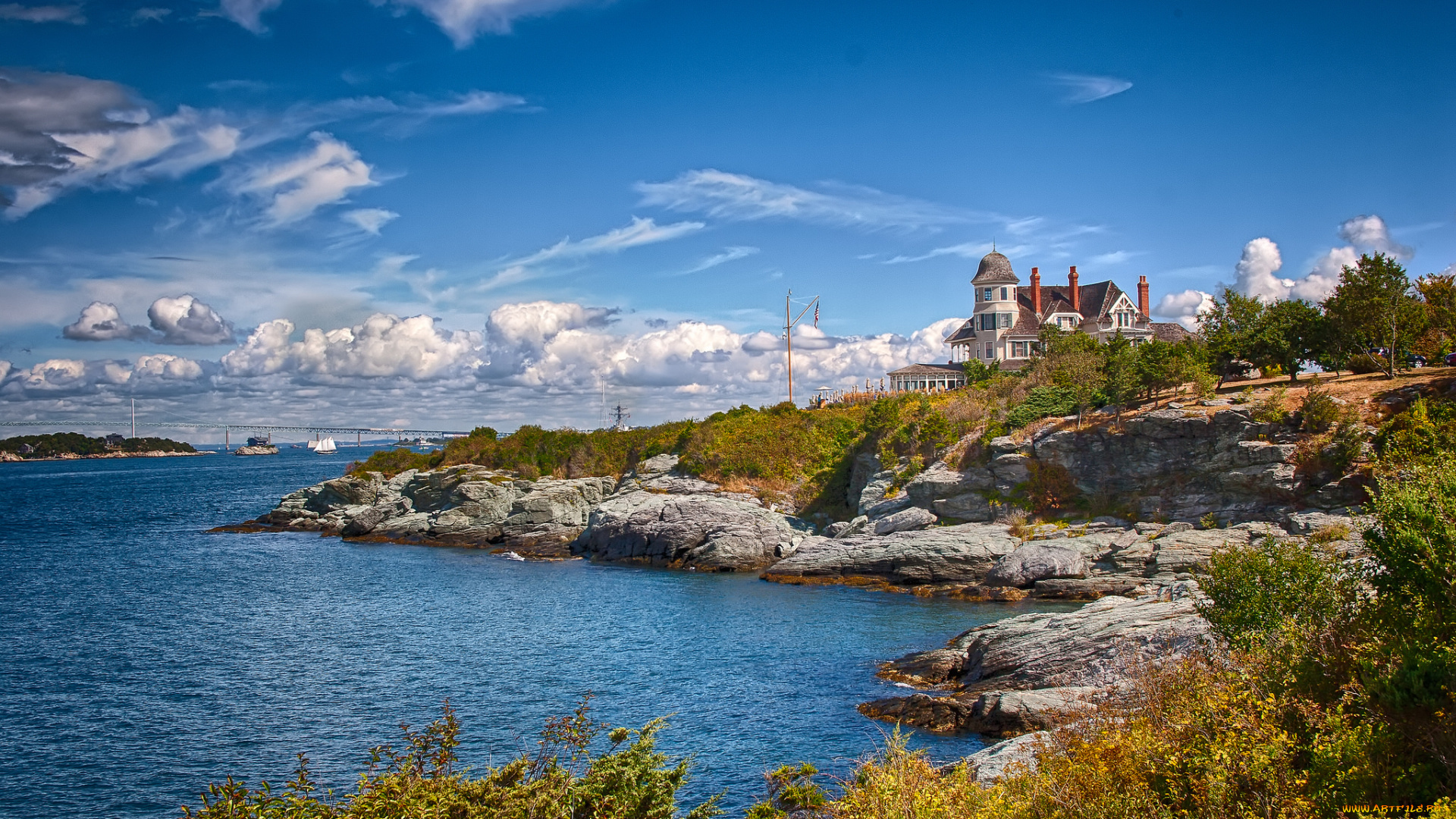 castle, hill, города, -, пейзажи, простор