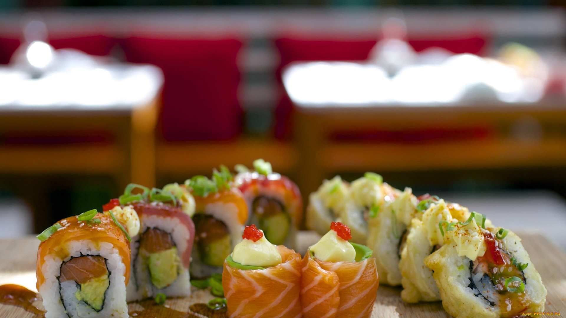 еда, рыба, , морепродукты, , суши, , роллы, форель, роллы, японская, кухня