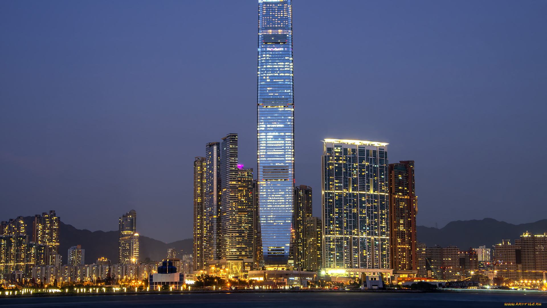 hong, kong, города, гонконг, , китай, панорама, небоскребы