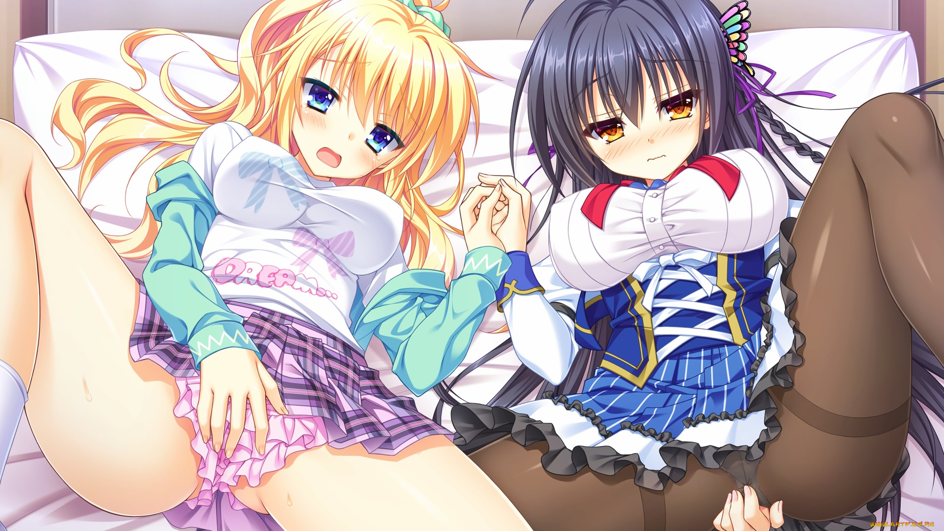 kin`iro, loveriche, аниме, unknown, , другое, , фон, девушки, взгляд