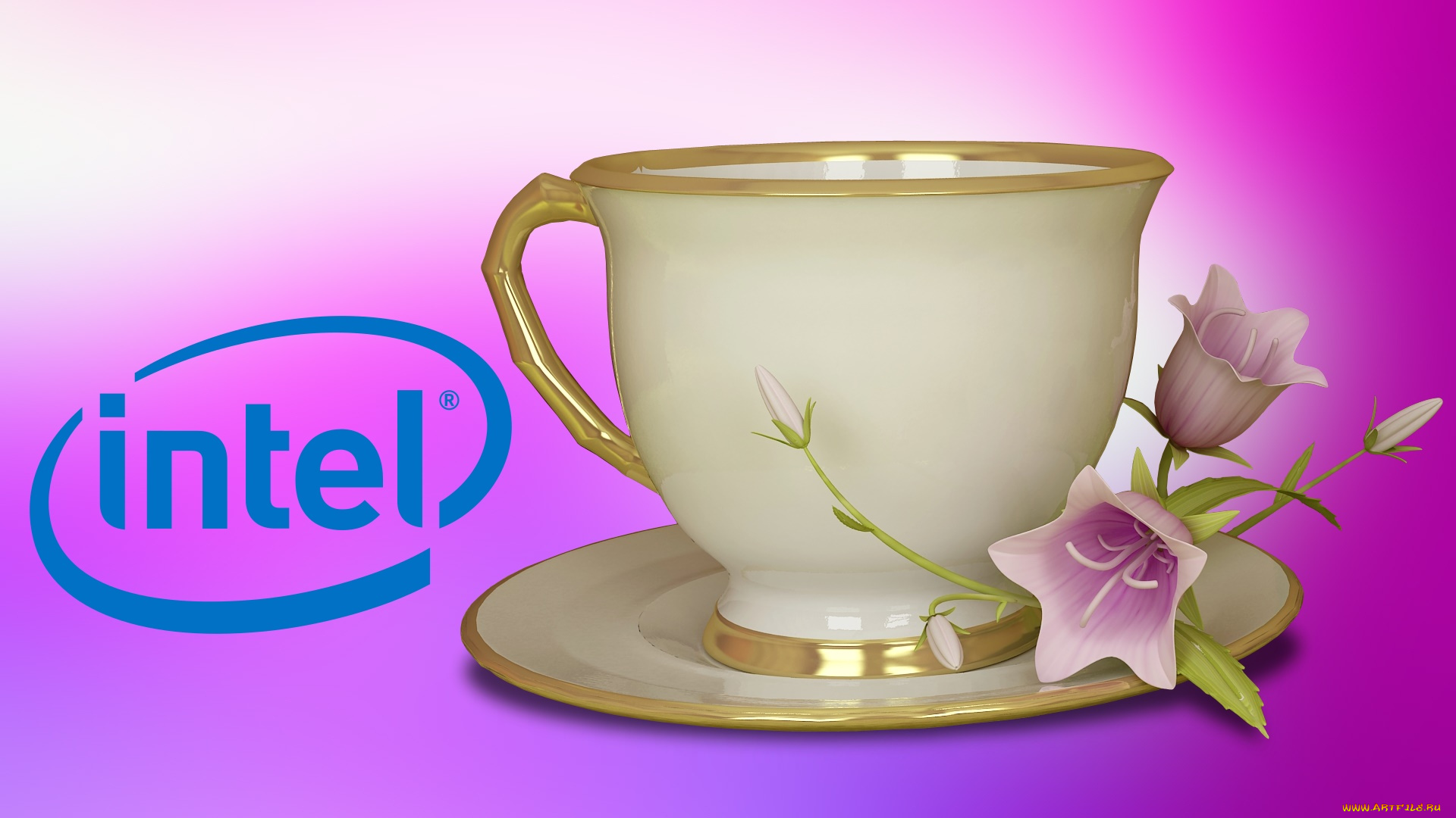 компьютеры, intel, фон, логотип