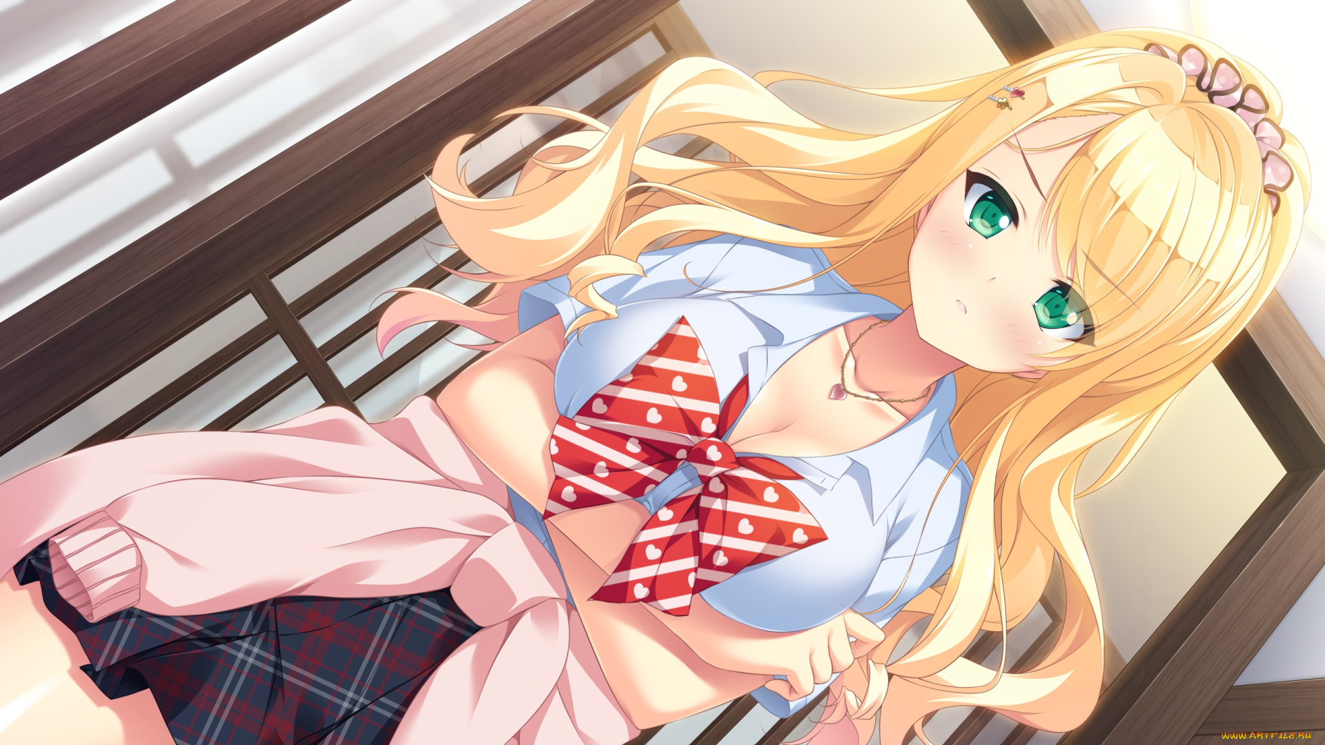 lovekami, -useless, goddess-, аниме, lovekami, девушка, взгляд, фон