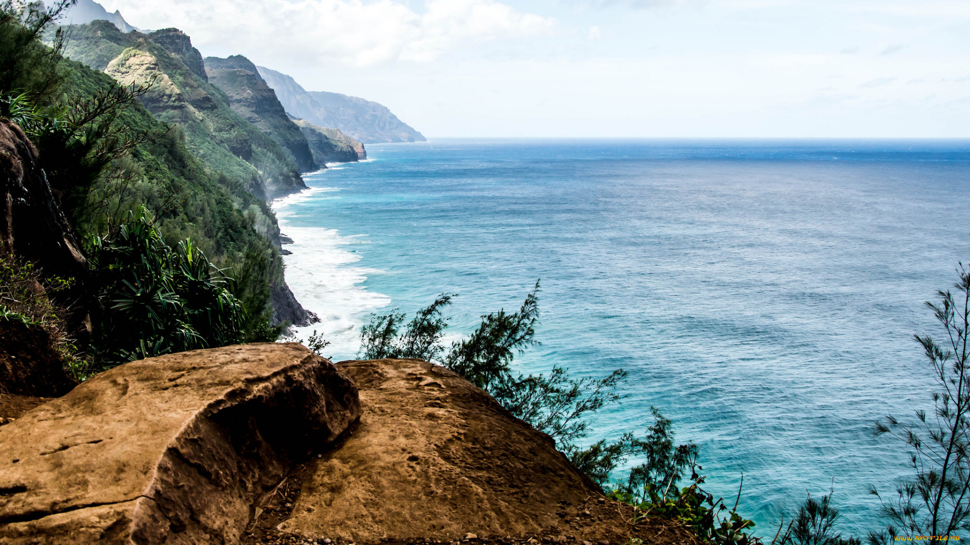 природа, побережье, простор