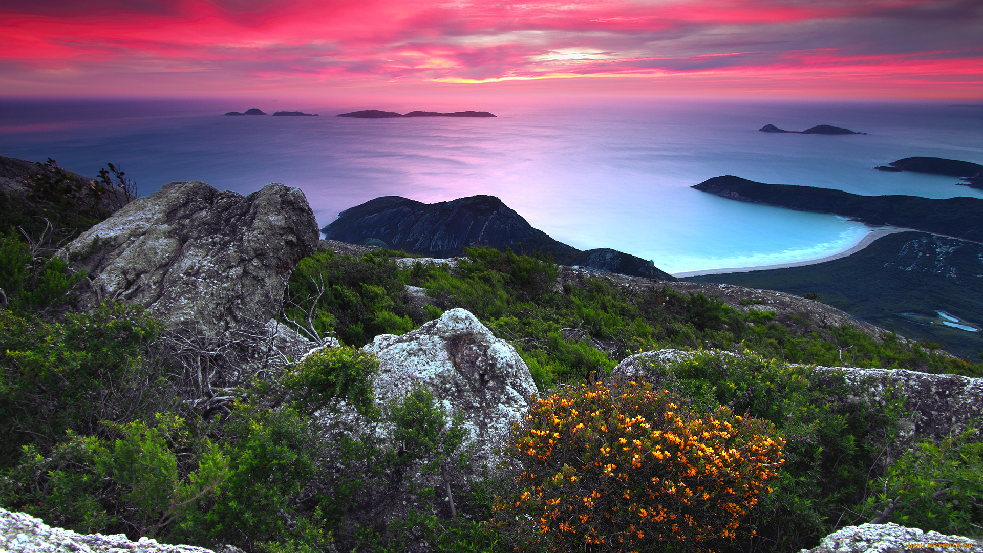 природа, побережье, простор