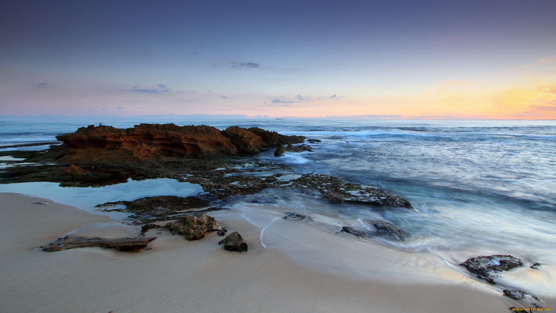 природа, побережье, простор