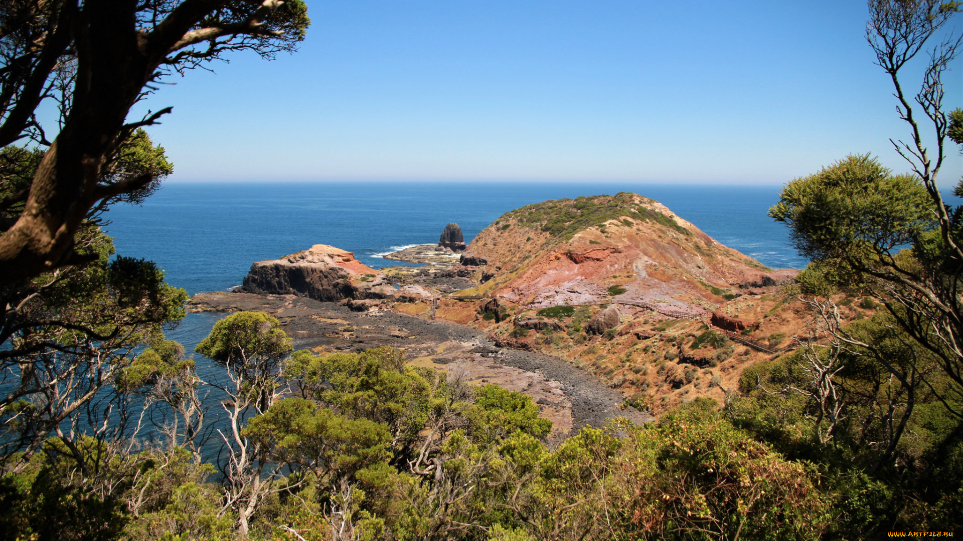 природа, побережье, простор