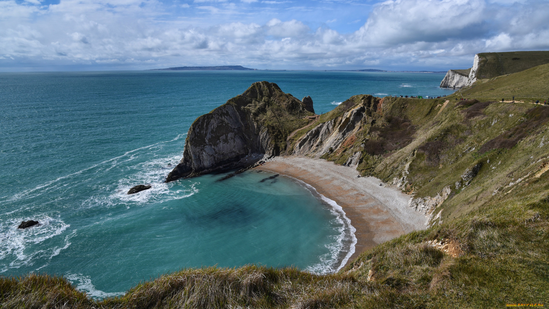 природа, побережье, простор