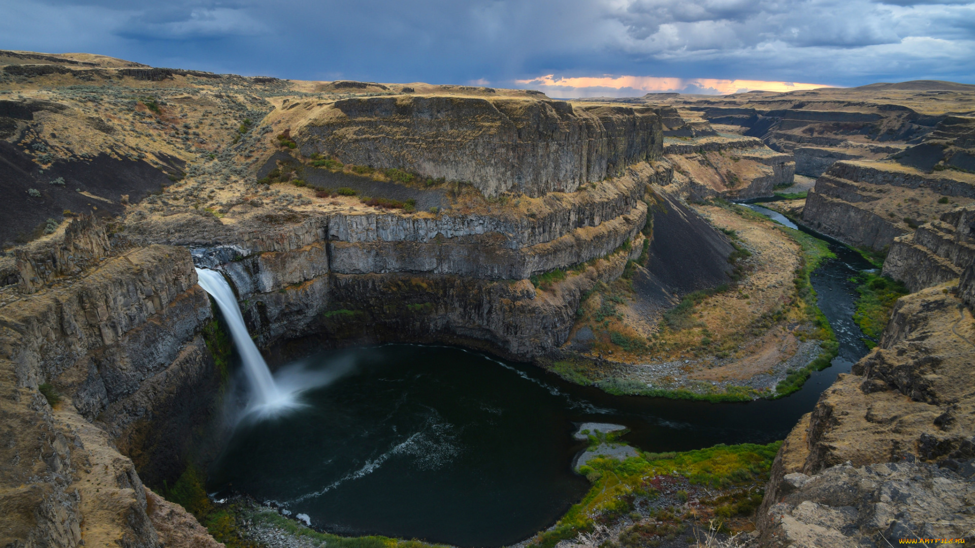 природа, водопады, простор