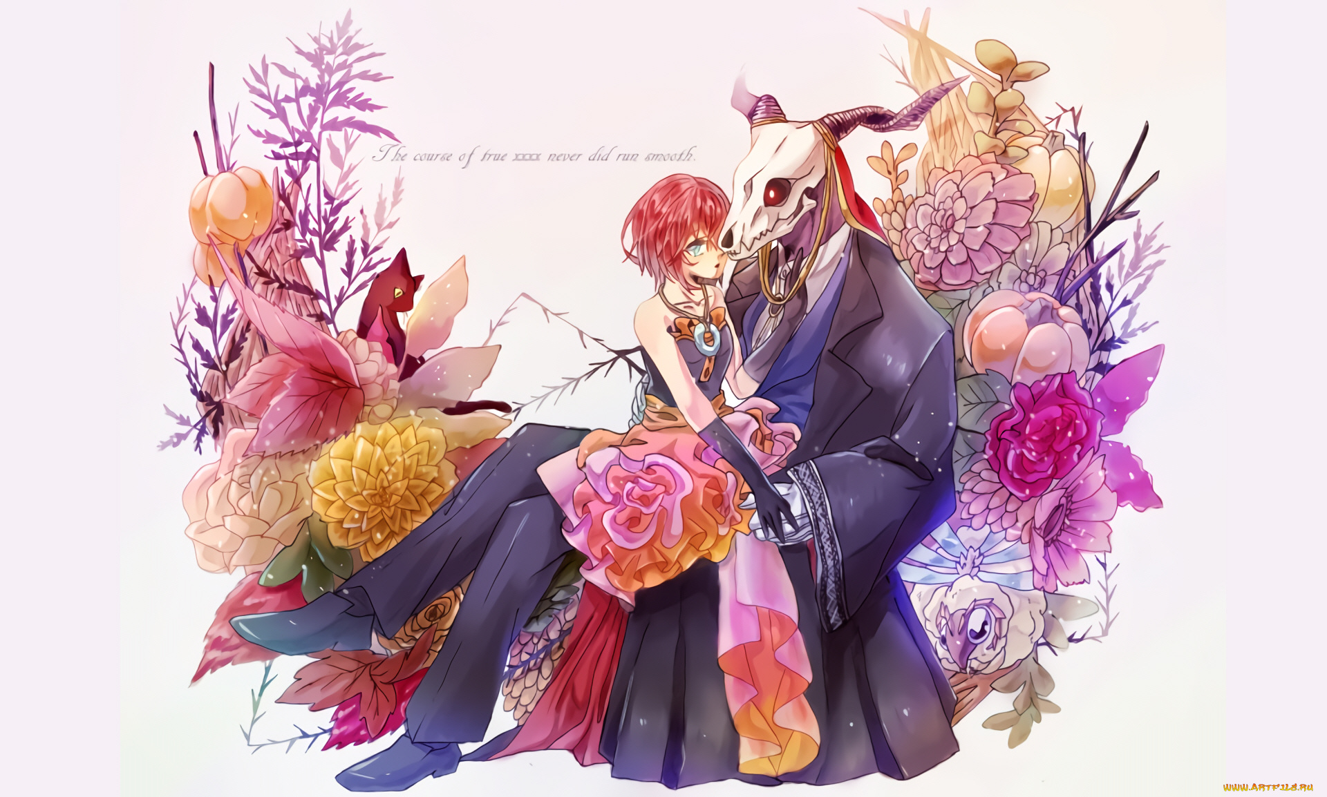 аниме, mahou, tsukai, no, yome, двое