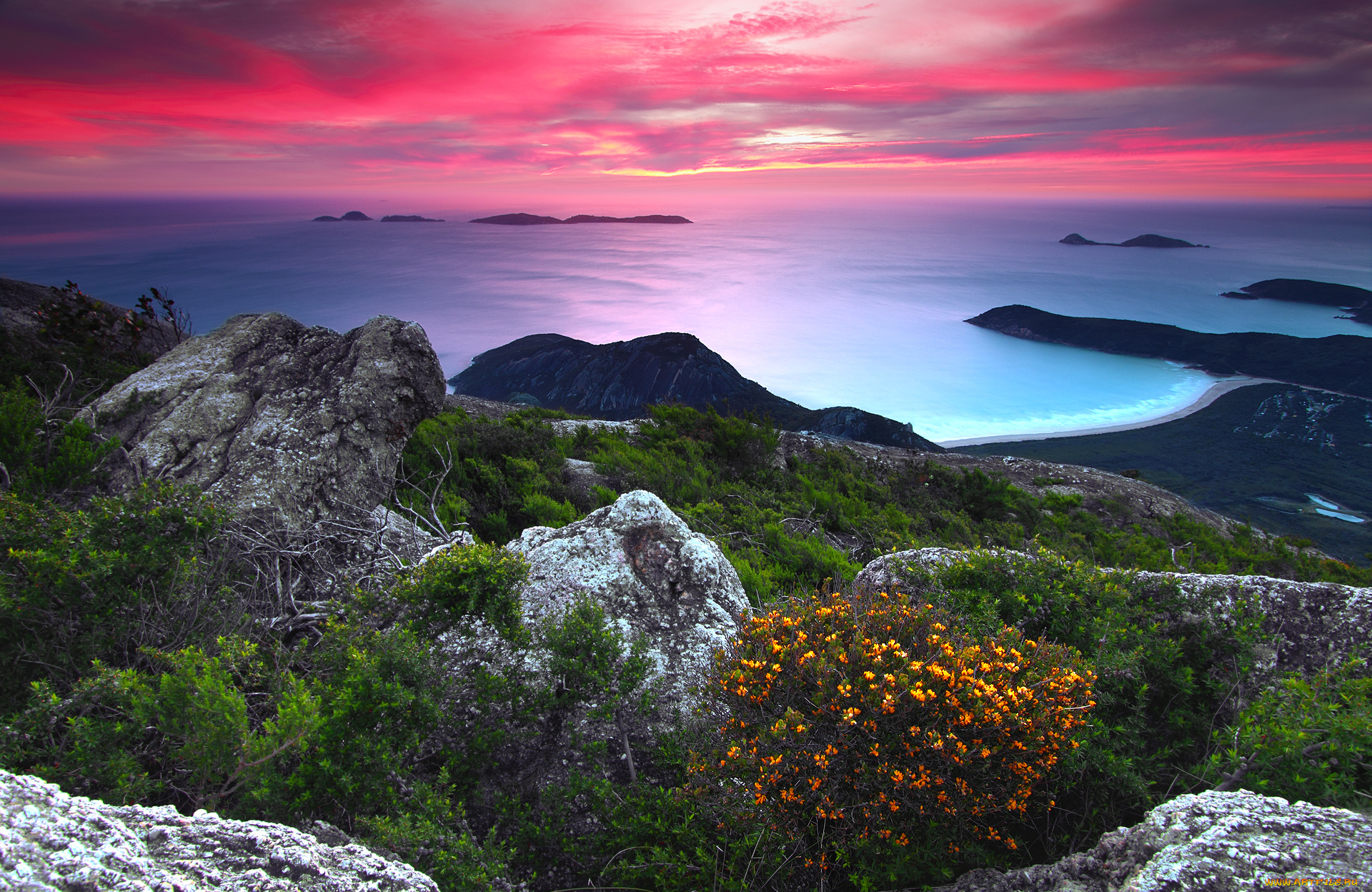 природа, побережье, простор