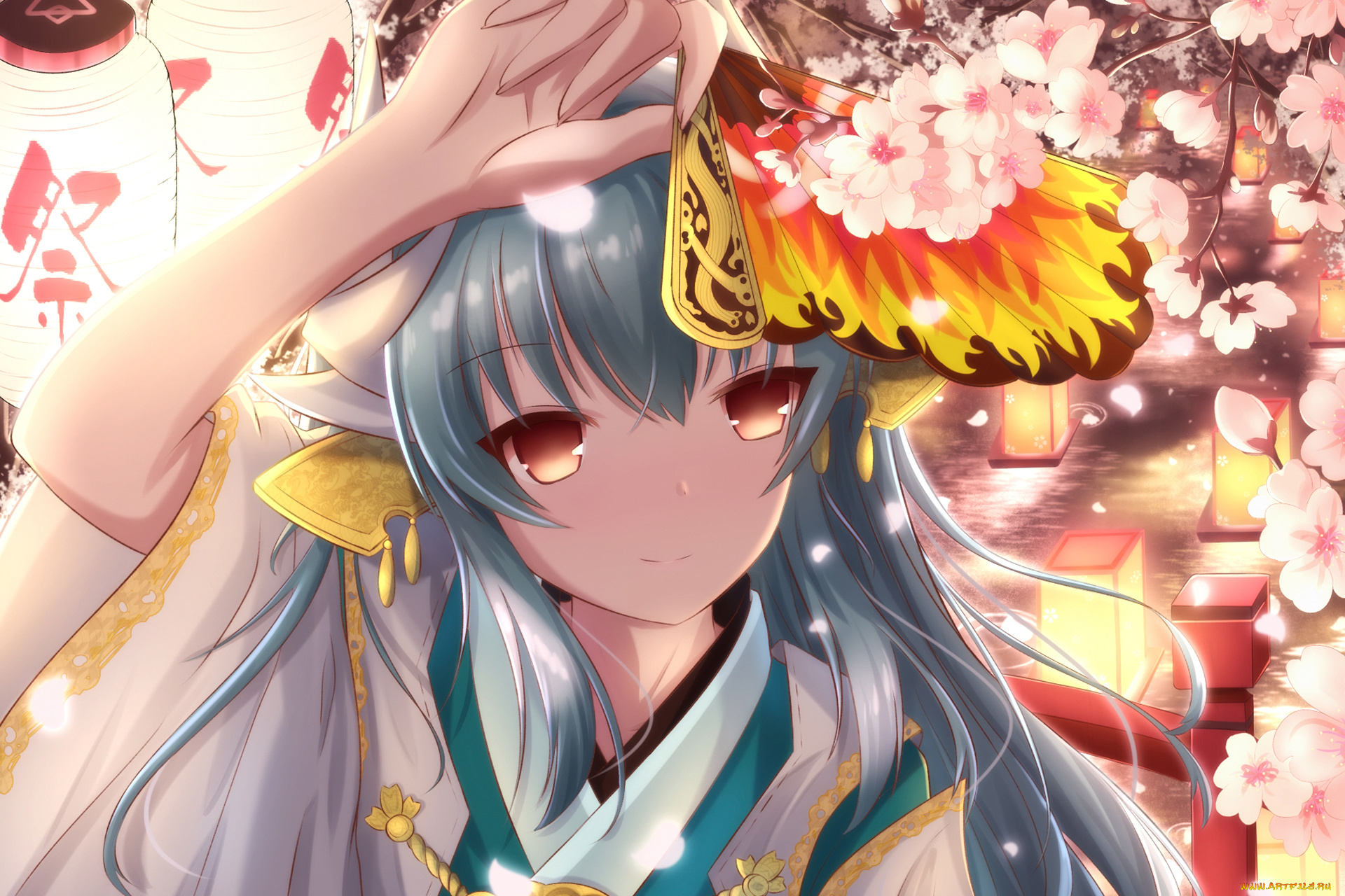 аниме, fate, stay, night, взгляд, фон, девушка