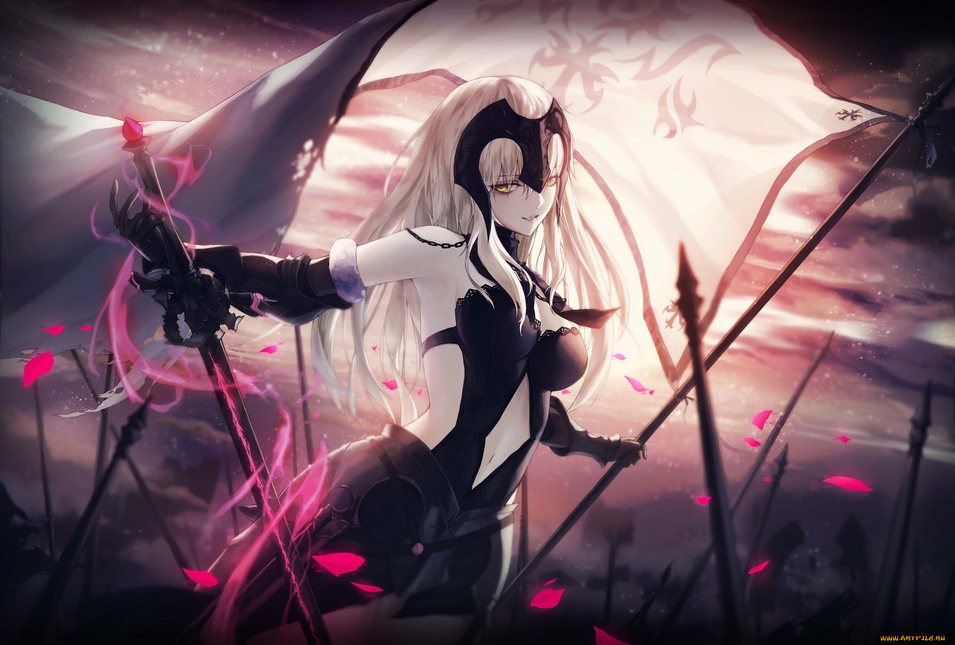 аниме, fate, stay, night, девушка