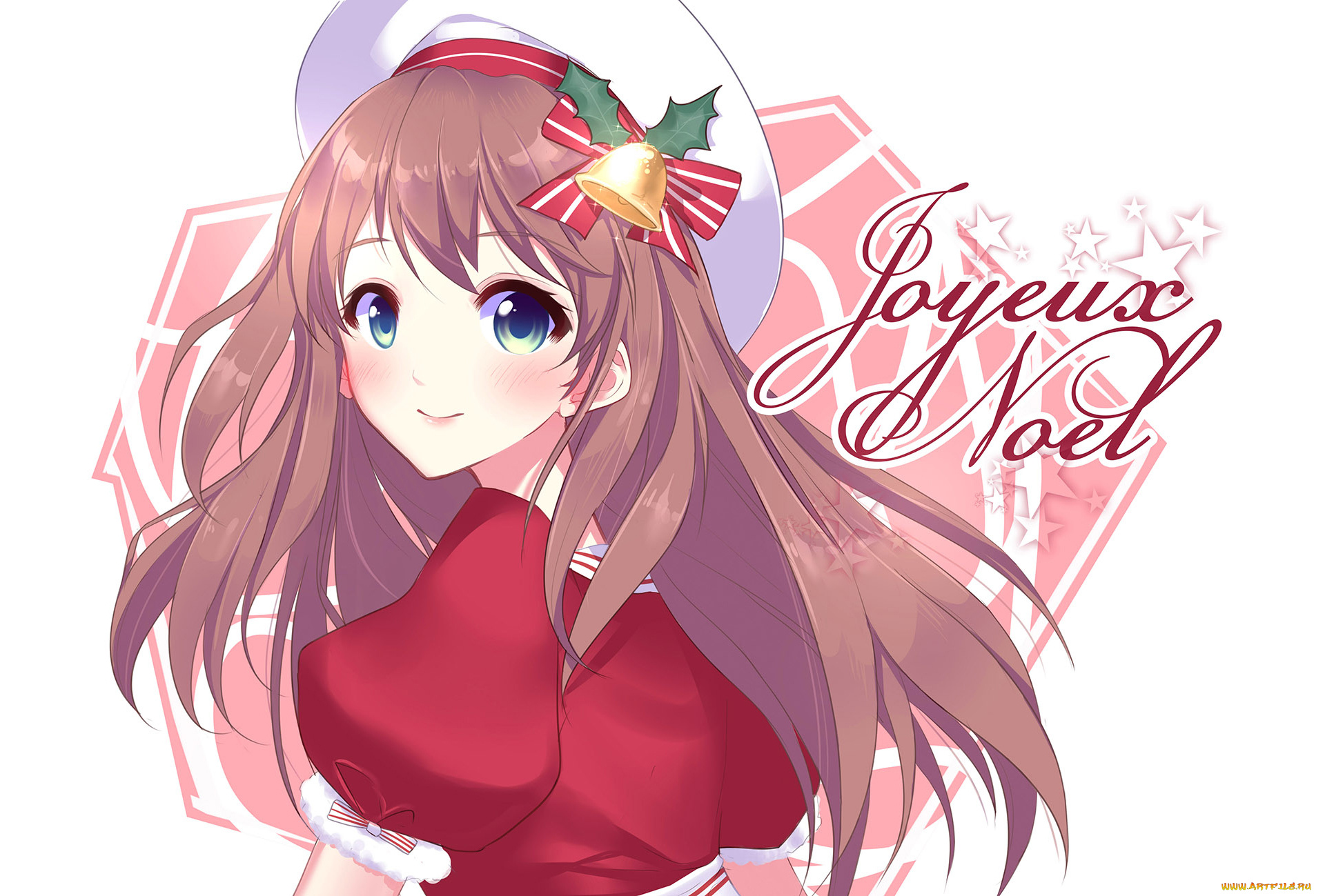 аниме, зима, , новый, год, , рождество, девушка