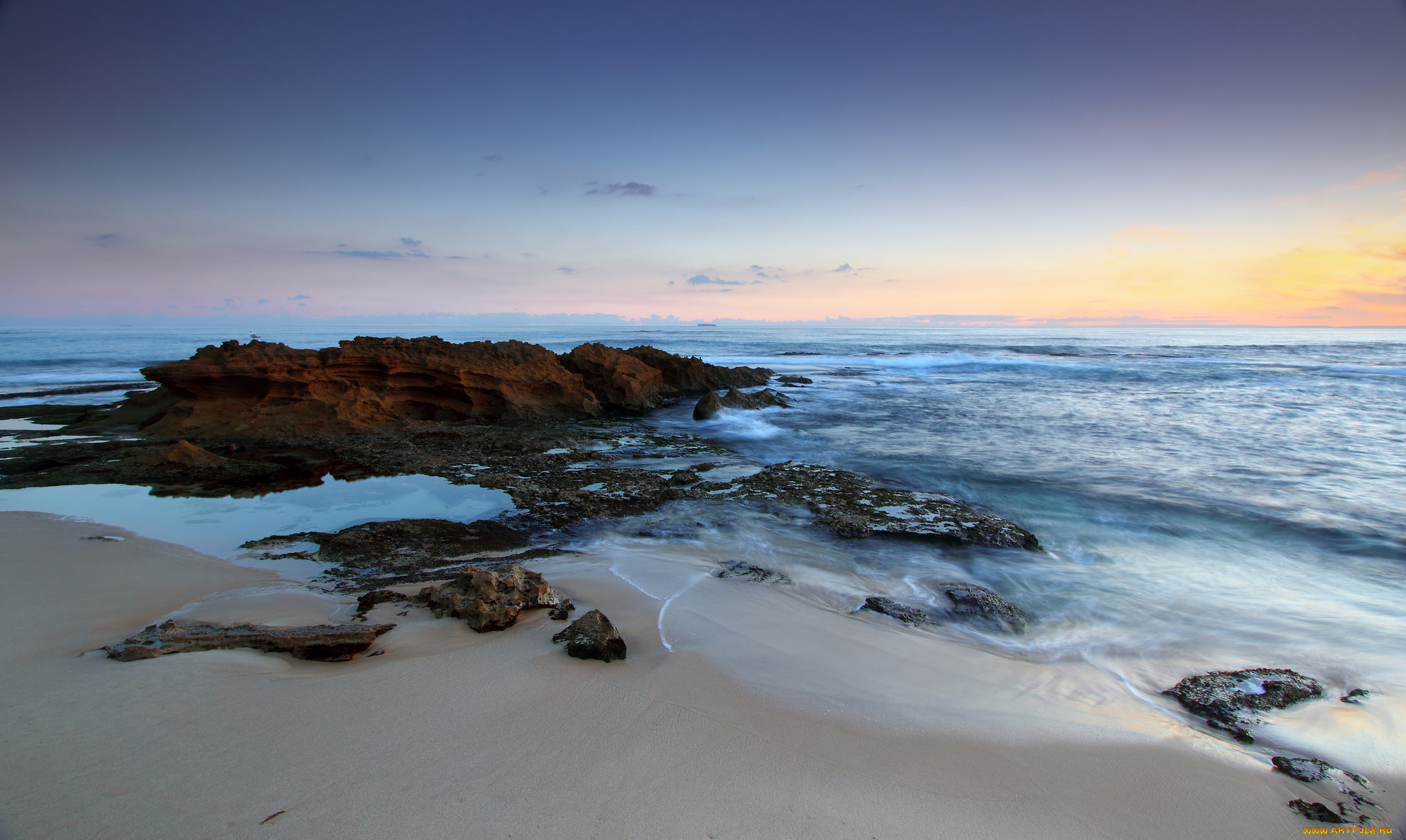 природа, побережье, простор