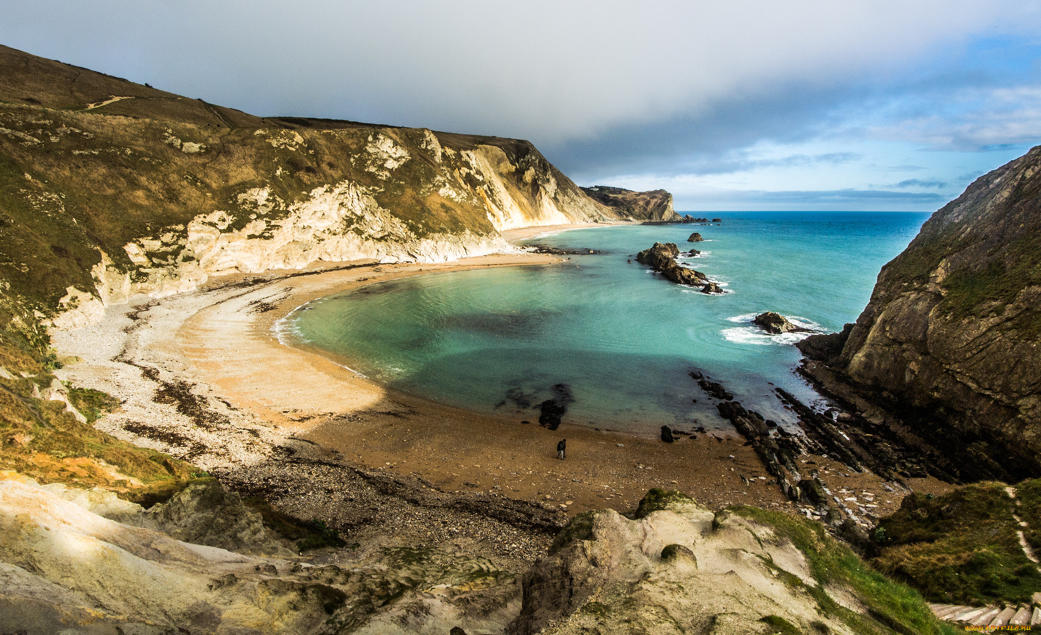 природа, побережье, простор