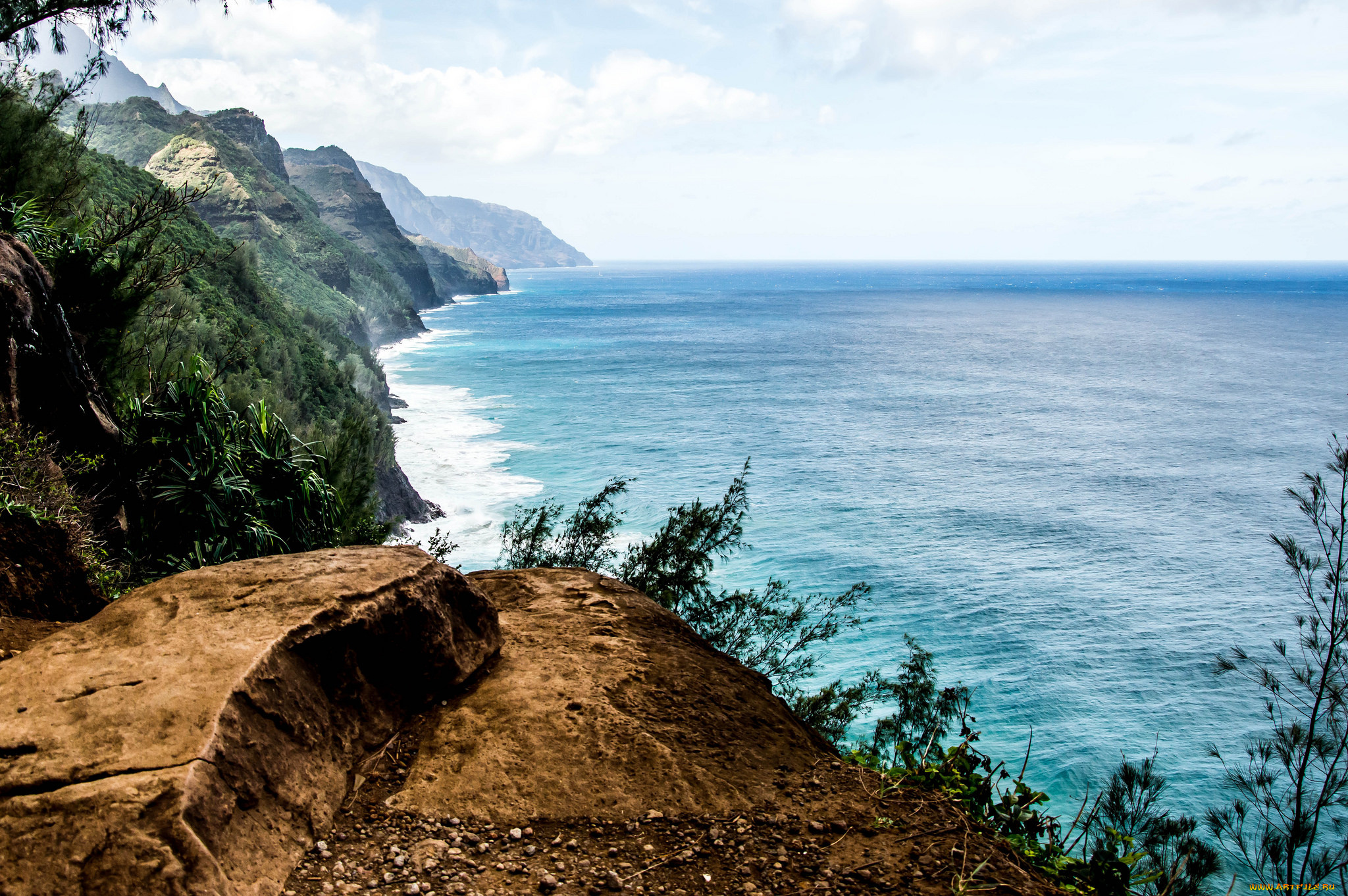 природа, побережье, простор