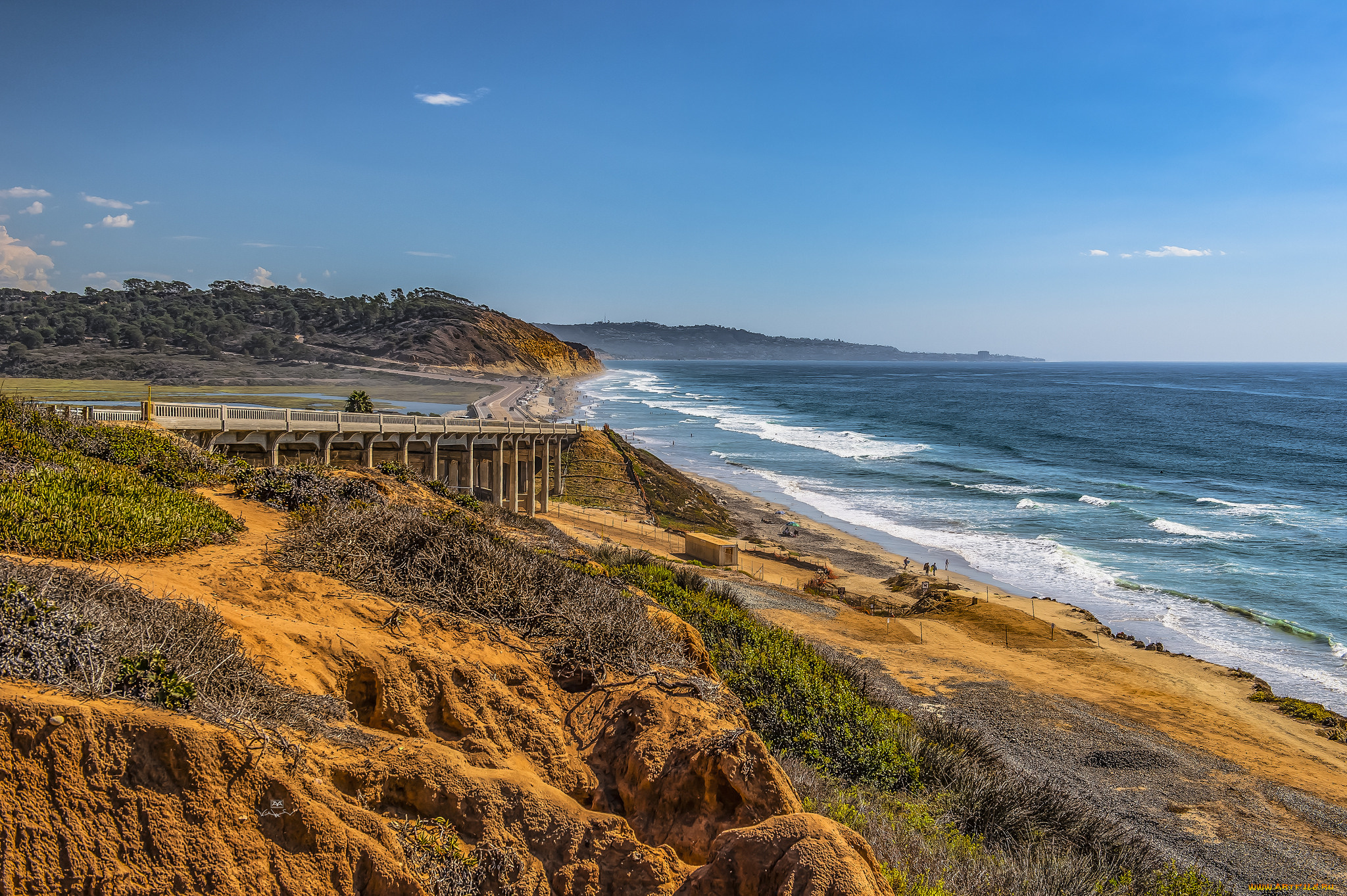 природа, побережье, простор