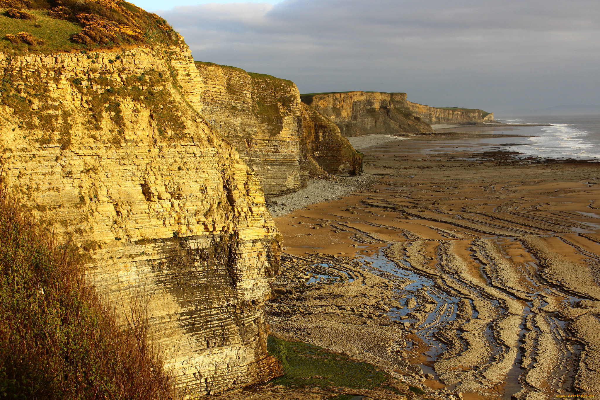 природа, побережье, простор