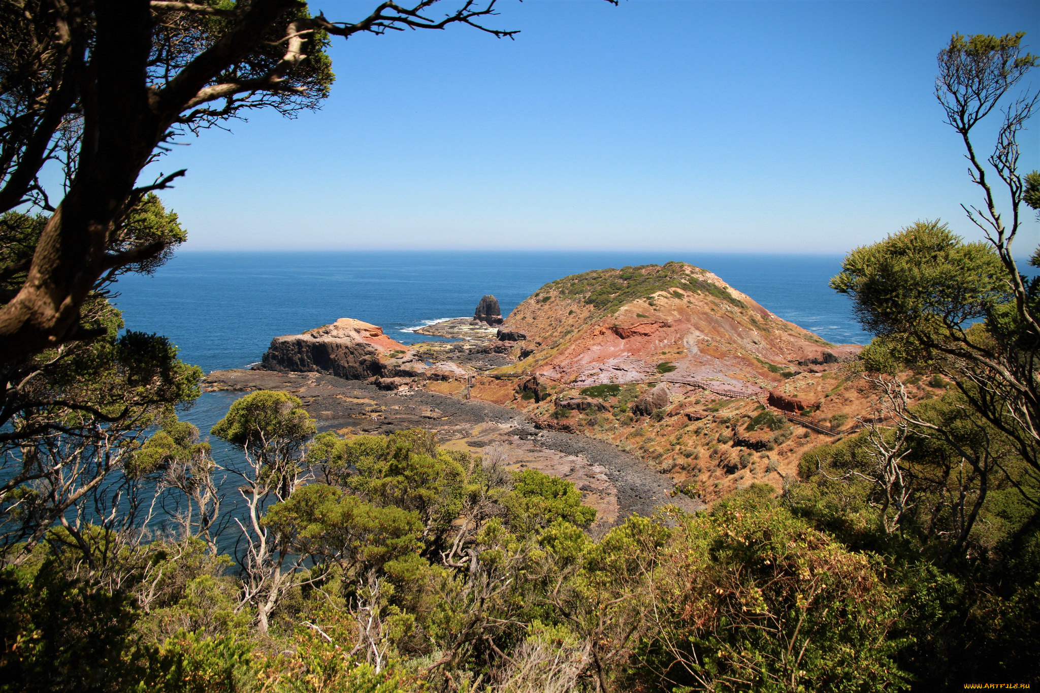 природа, побережье, простор