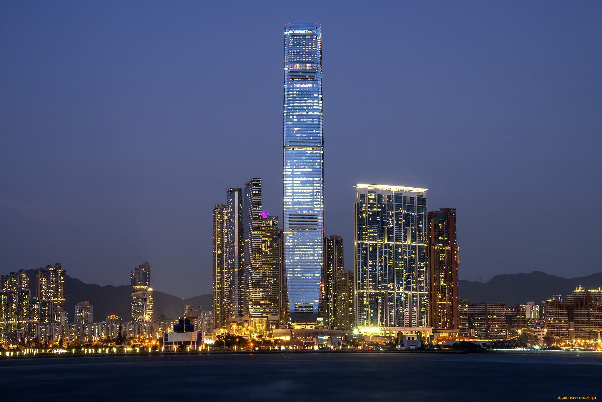 hong, kong, города, гонконг, , китай, панорама, небоскребы