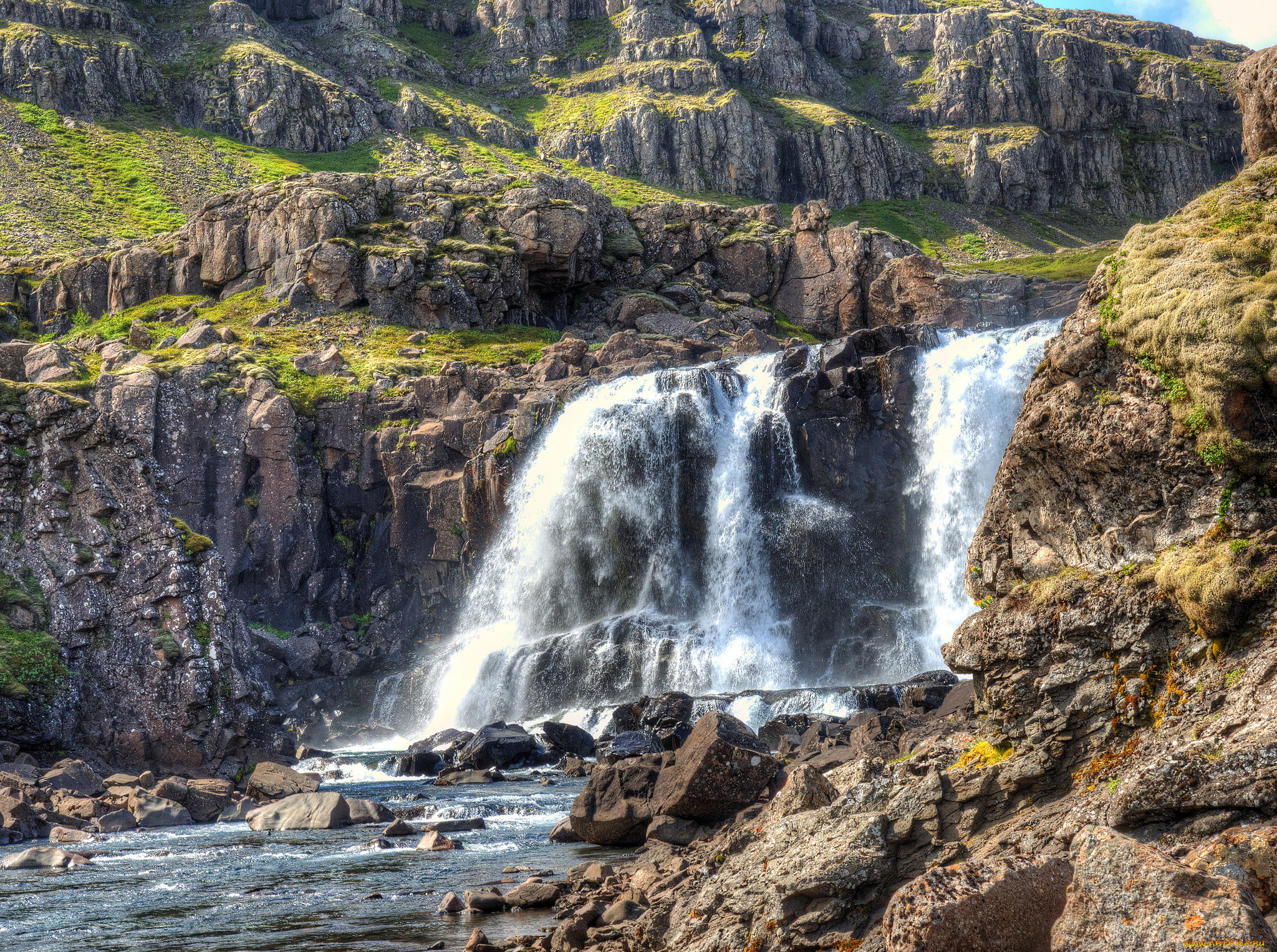 природа, водопады, простор
