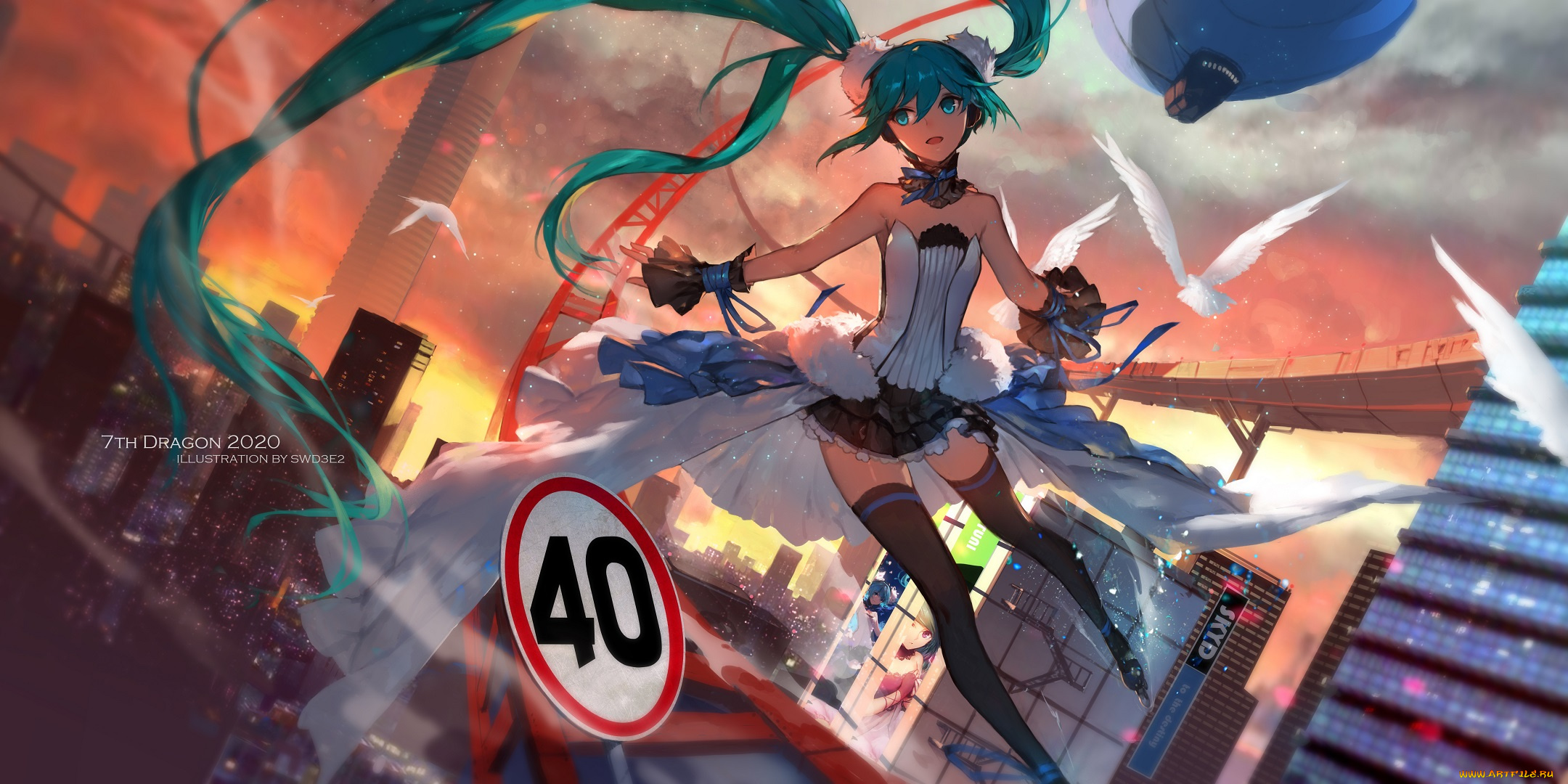 аниме, vocaloid, hatsune, miku