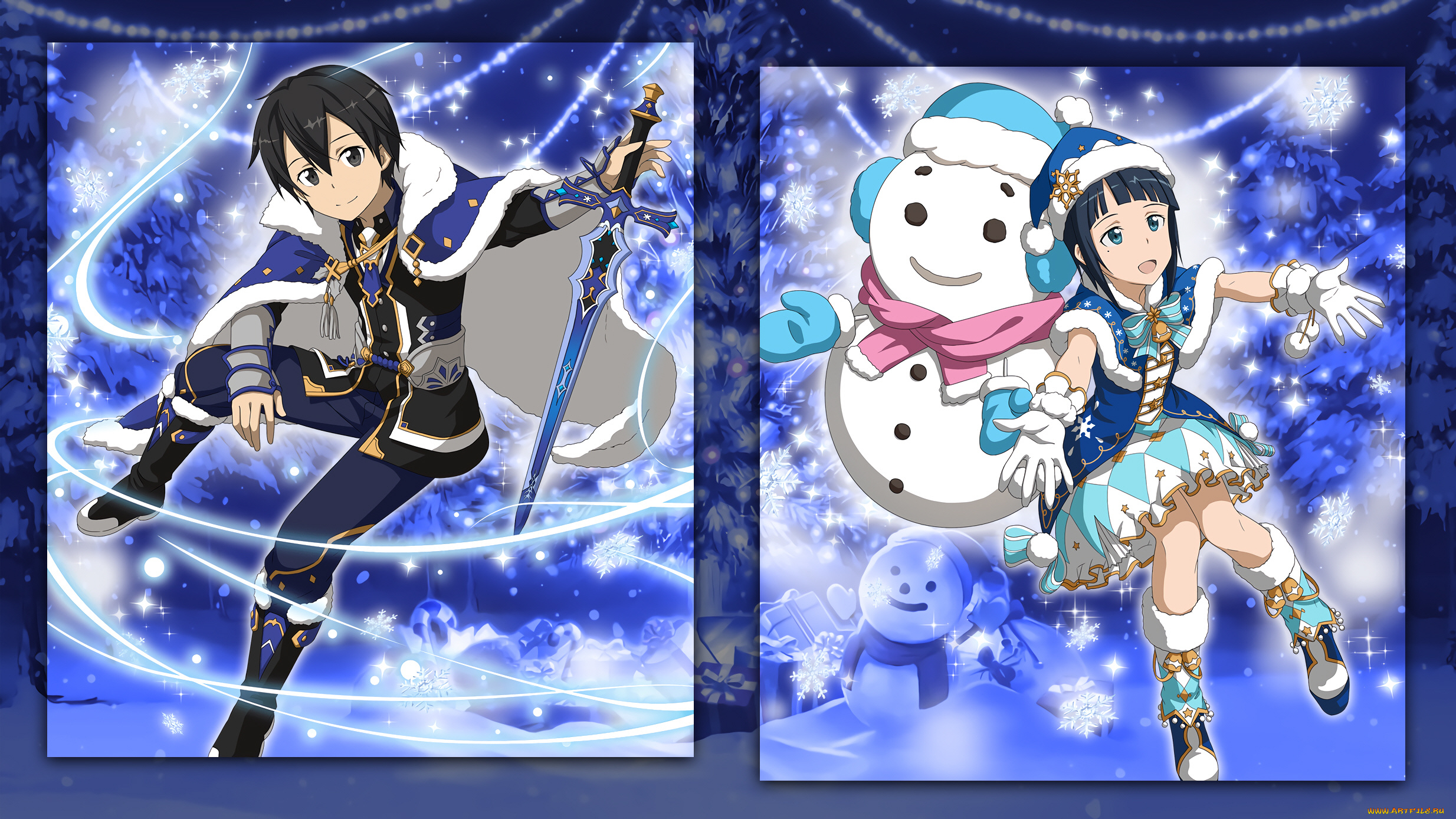 аниме, sword, art, online, мастера, меча, онлайн, арт, коллаж