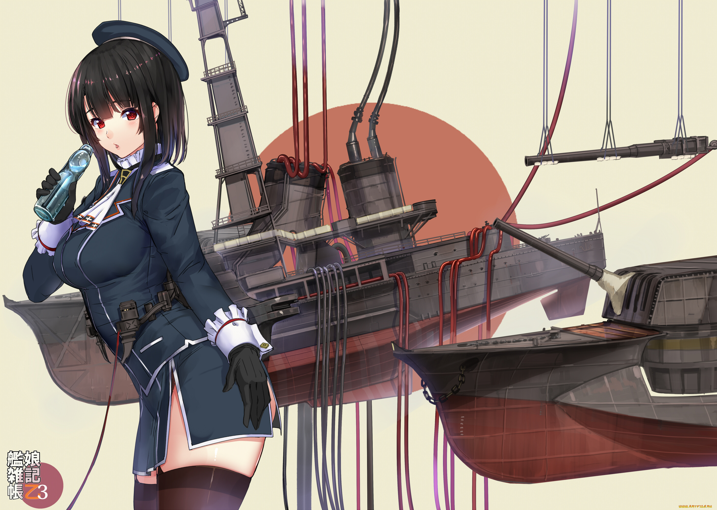 аниме, kantai, collection, takao