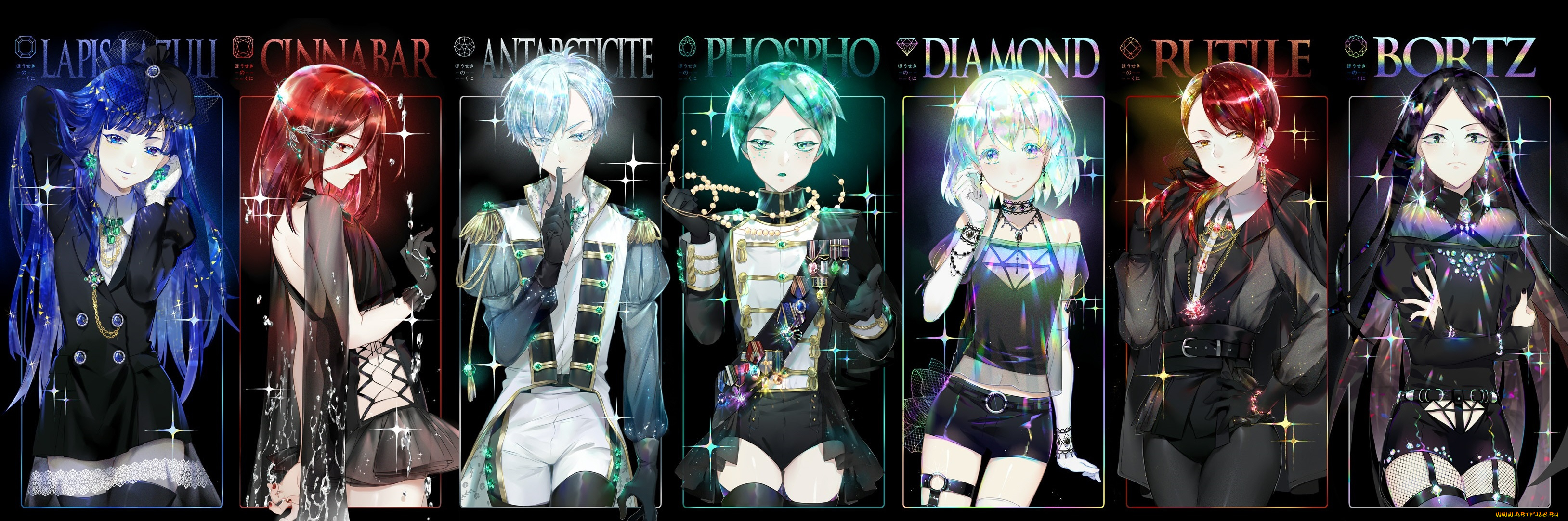 аниме, houseki, no, kuni, персонажи