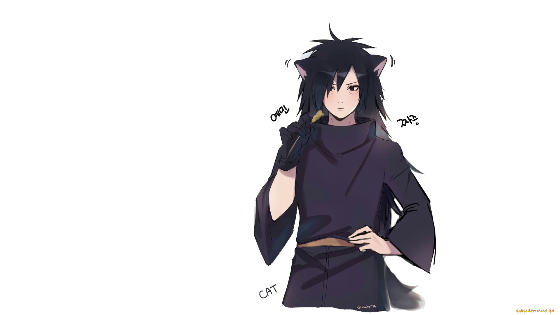 аниме, naruto, ушки, учиха, мадара