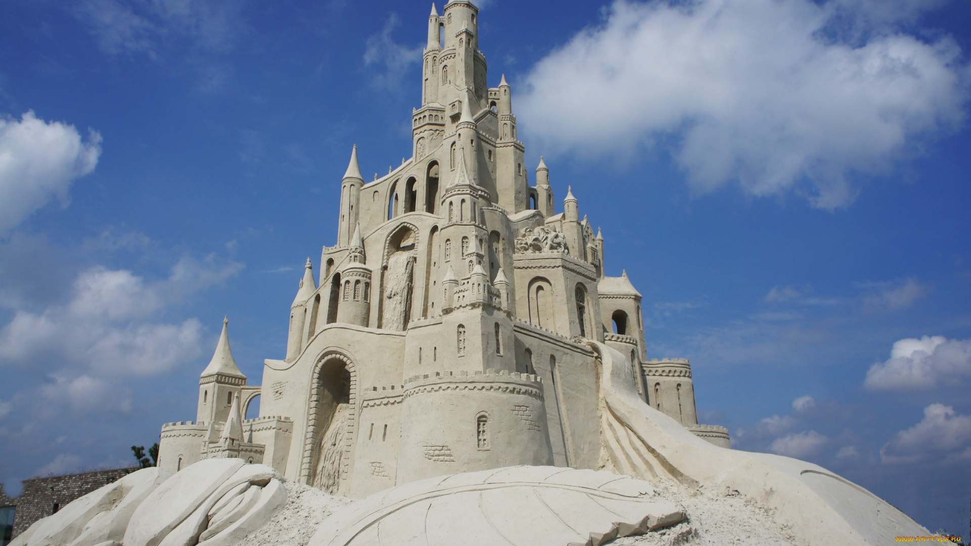 разное, фигуры, из, песка, , льда, и, снега, песок, замки