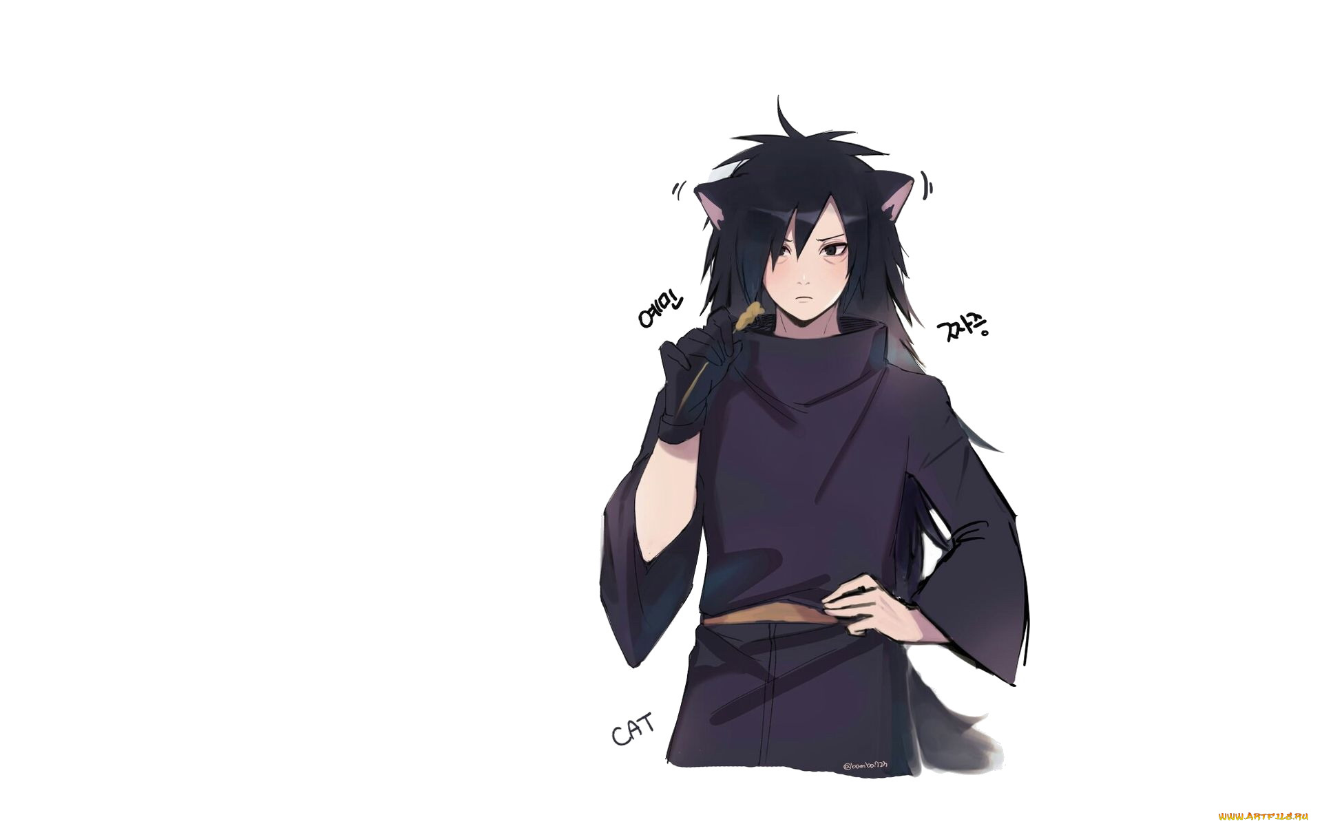 аниме, naruto, ушки, учиха, мадара