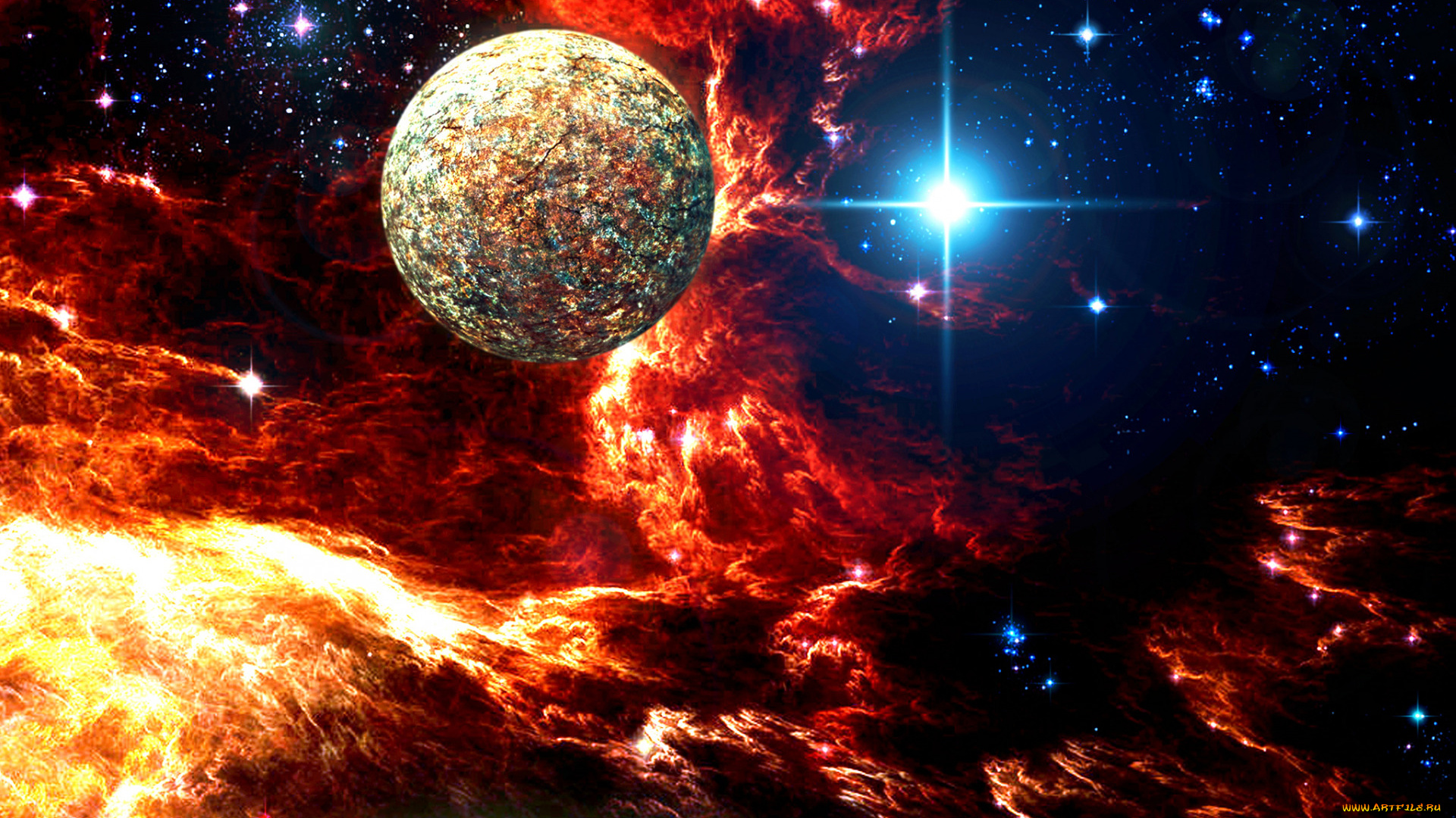 космос, арт, планета, астероиды, метеориты, спутник, атмосфера, явление, тьма, пространство, вселенная, галактика, облака, вакуум, бесконечность