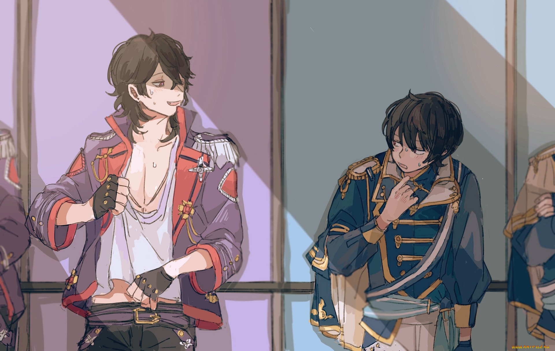 аниме, ensemble, stars, ансамбль, звёзд