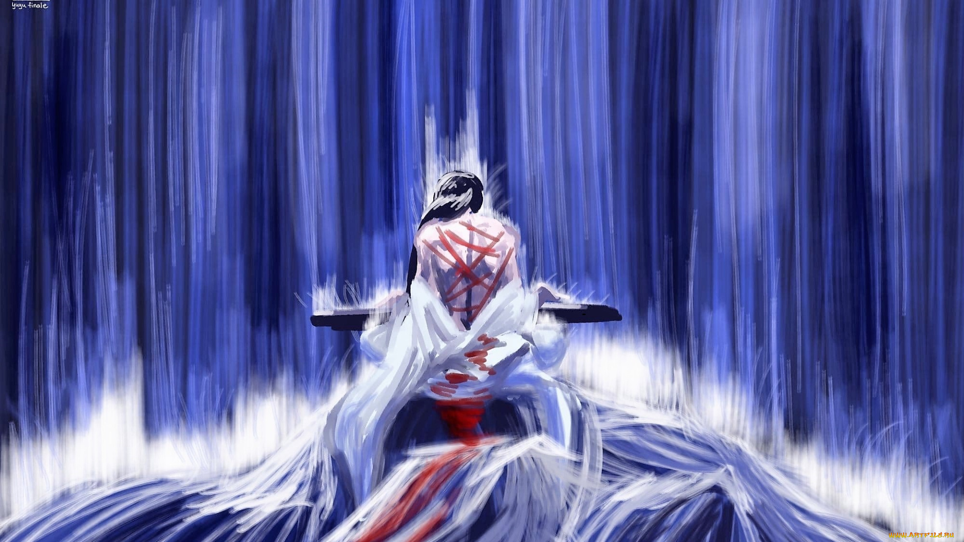 аниме, mo, dao, zu, shi, лань, ванцзи, кровь, гуцинь